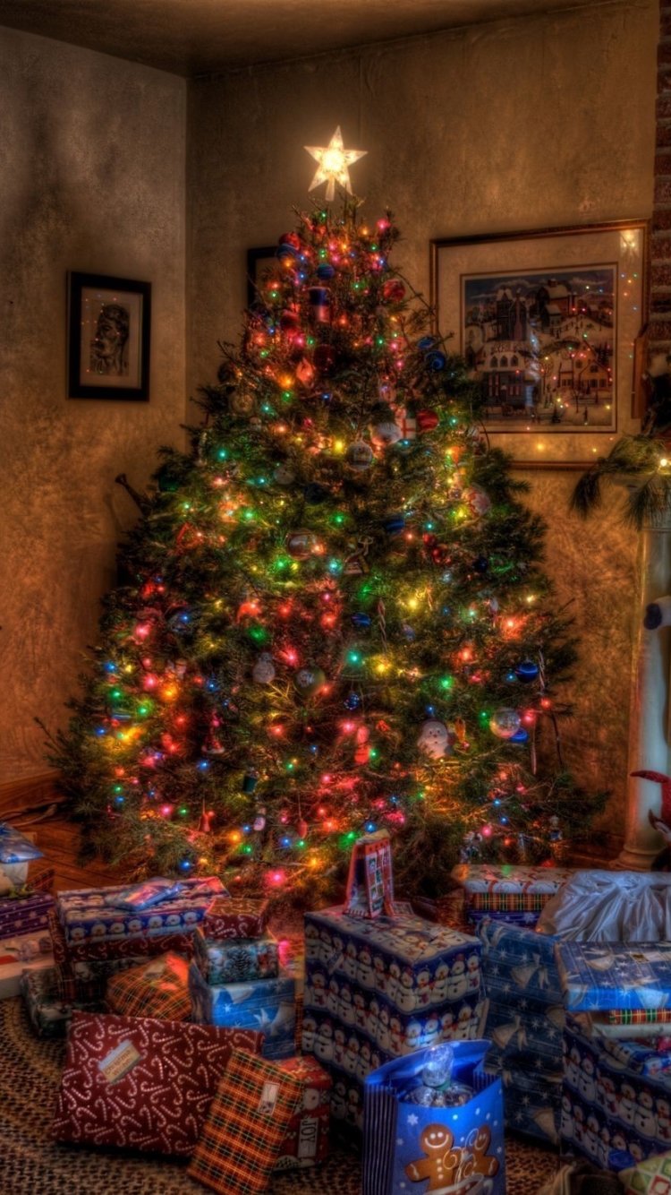 Descarga gratuita de fondo de pantalla para móvil de Navidad, Día Festivo, Regalo, Árbol De Navidad, Adornos De Navidad, Luces De Navidad.