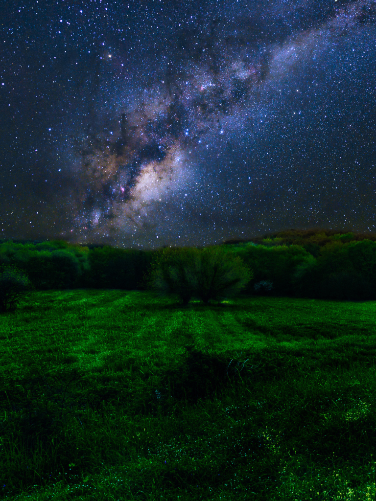Download mobile wallpaper Sky, Stars, Night, Starry Sky, Earth, Milky Way, Galaxy for free.