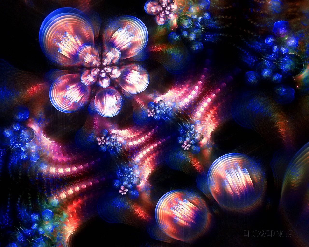 Download mobile wallpaper Glare, Flowers, Kaleidoscope, Patterns, Abstract, Fractal for free.