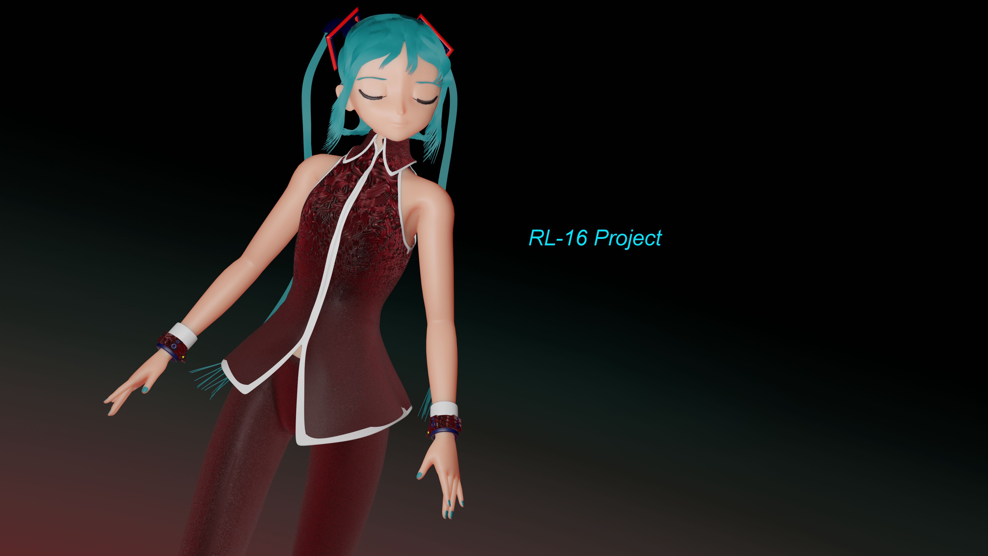 Free download wallpaper Anime, Vocaloid, Hatsune Miku, Blender, Blender 3D on your PC desktop