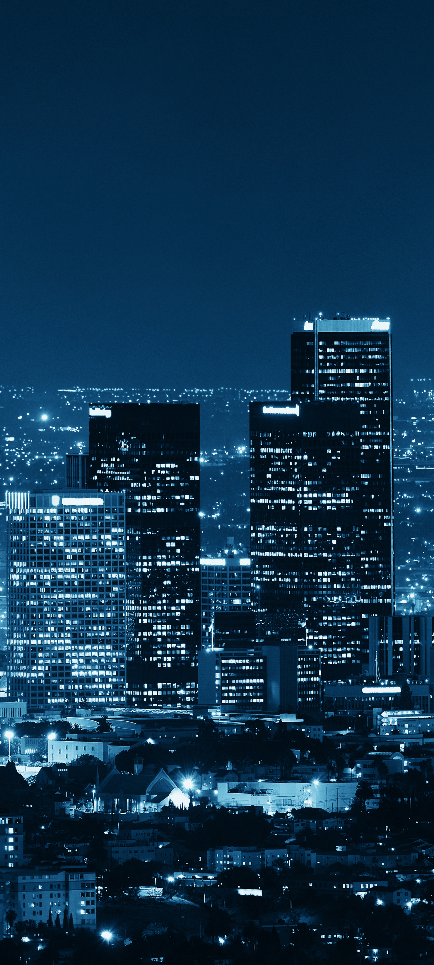 PCデスクトップに都市, 街, 超高層ビル, 建物, 青い, ロサンゼルス, 夜, アメリカ合衆国, マンメイド画像を無料でダウンロード