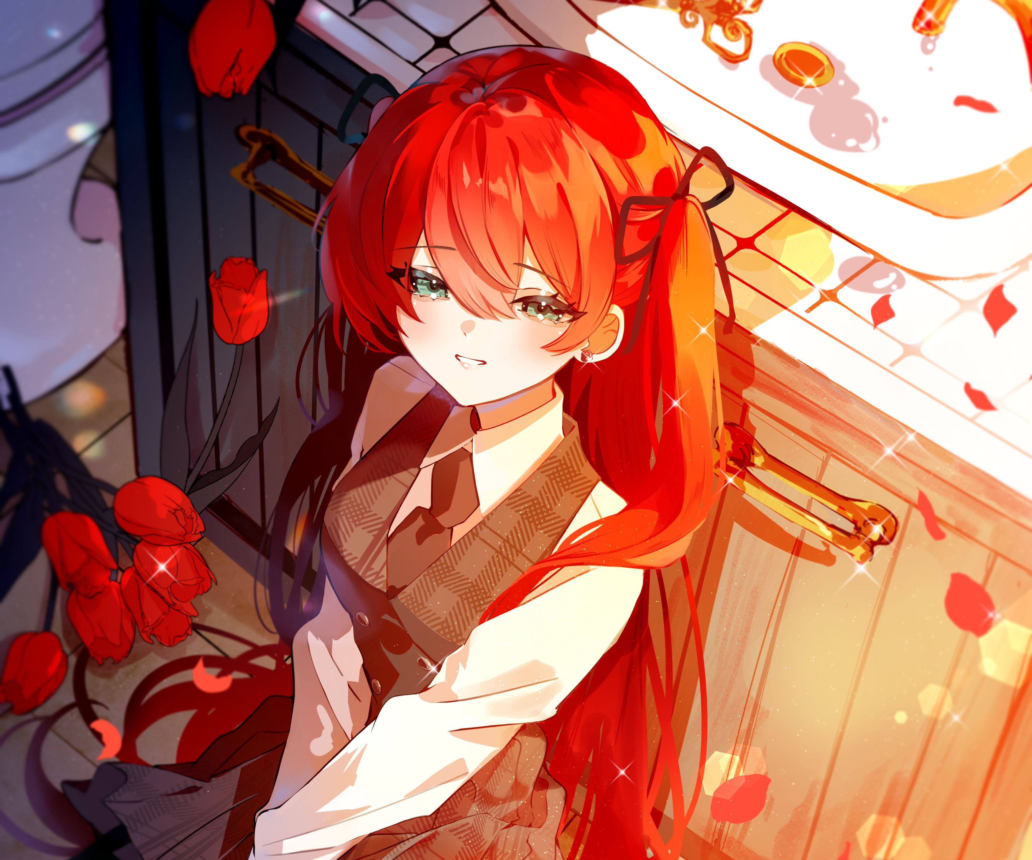 Free download wallpaper Anime, Girl, Red Hair on your PC desktop