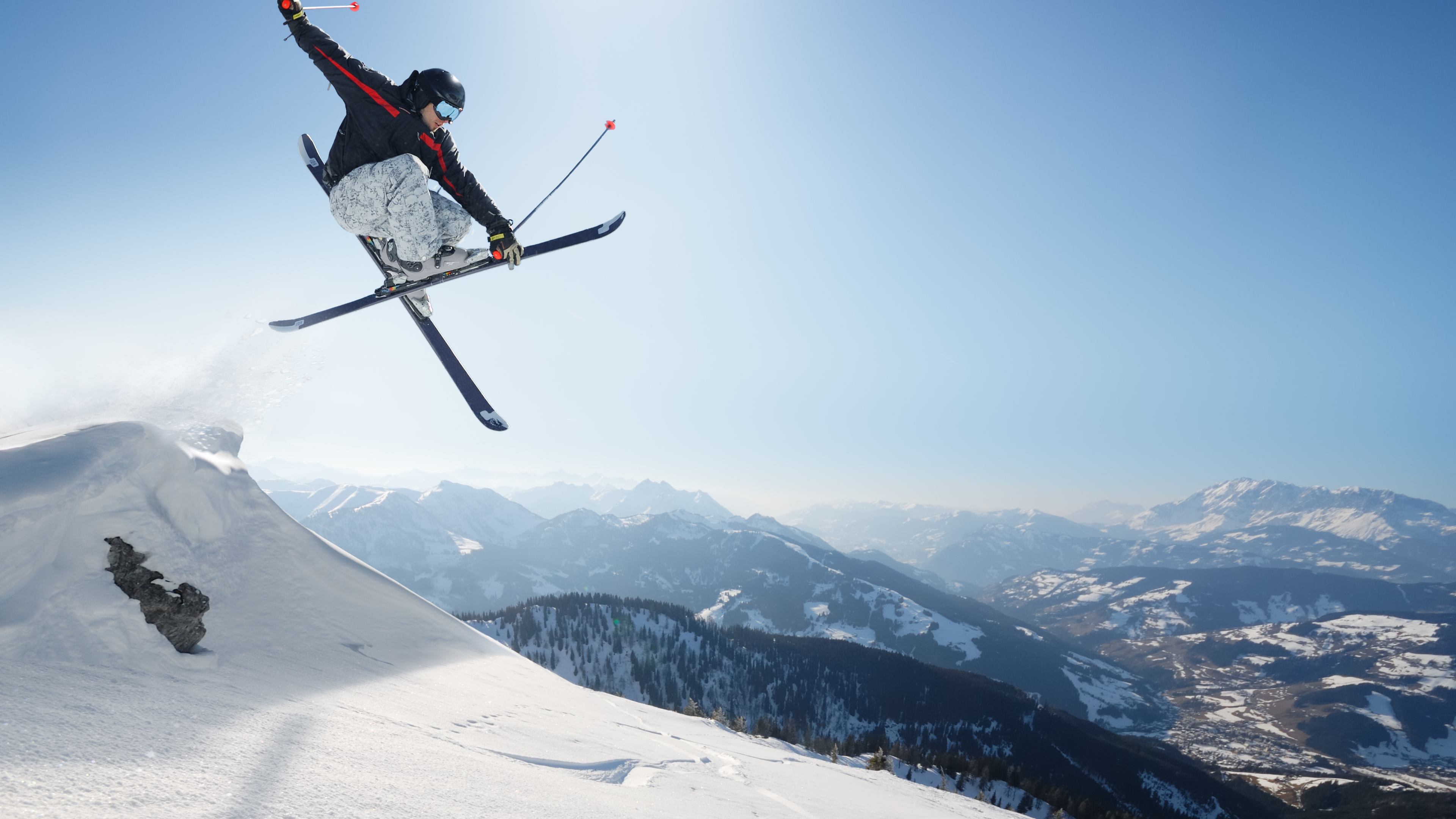 Скачать обои бесплатно Зима, Гора, Ландшафт, Виды Спорта, Катание На Лыжах картинка на рабочий стол ПК