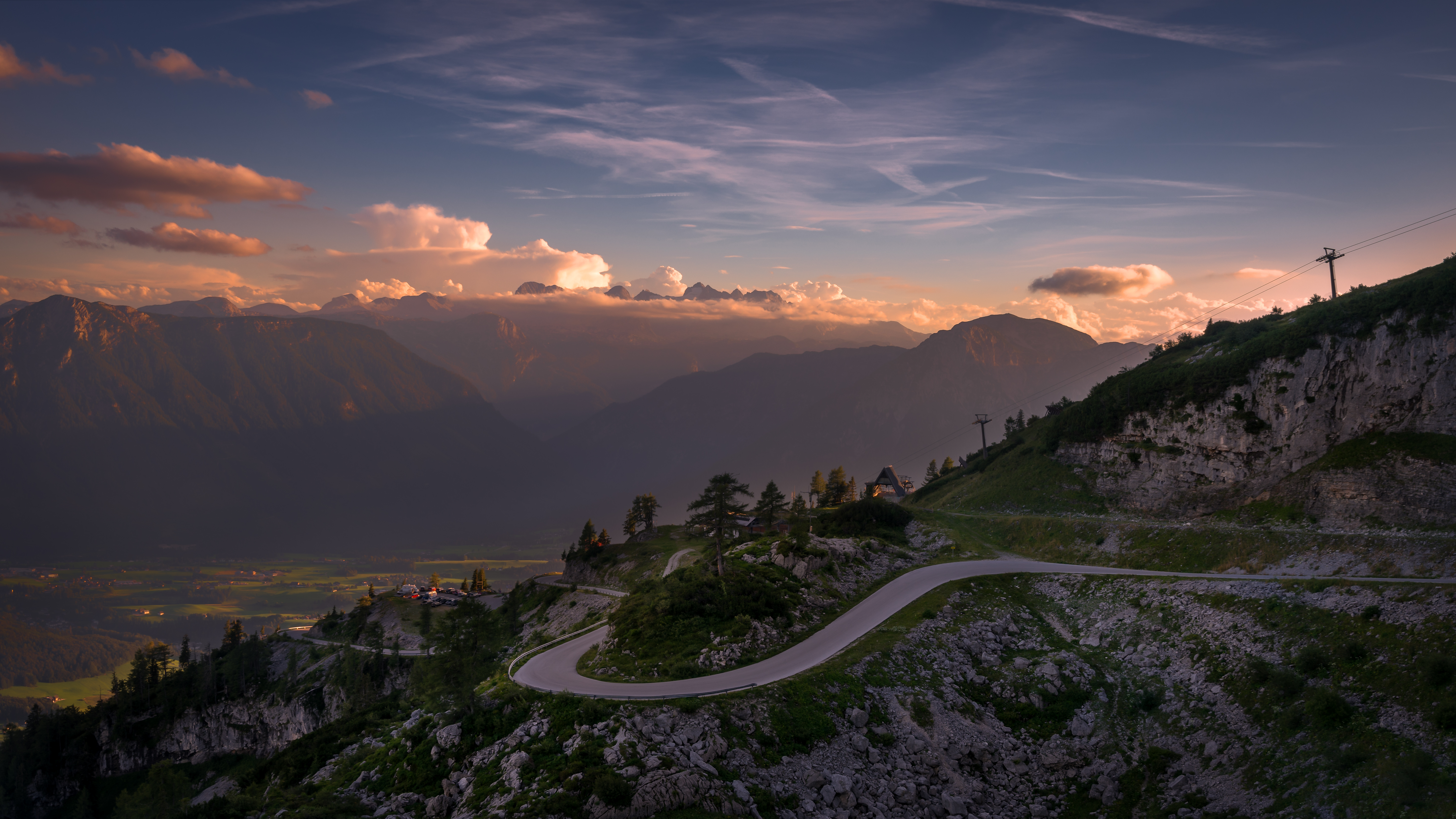 Free download wallpaper Nature, Clouds, Winding, Sinuous, Mountains, Road on your PC desktop