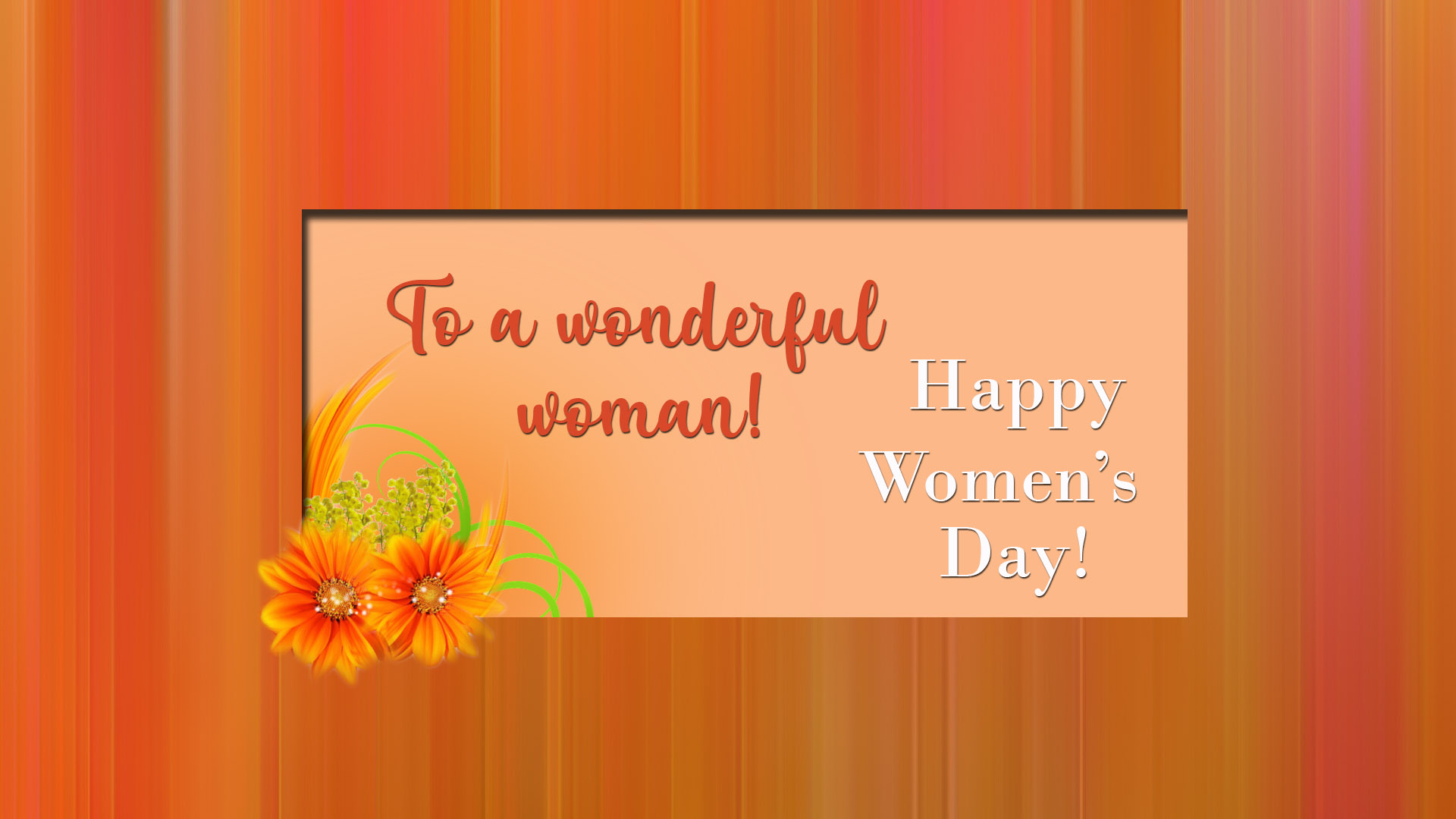 Download mobile wallpaper Love, Flower, Holiday, Orange (Color), Women's Day for free.