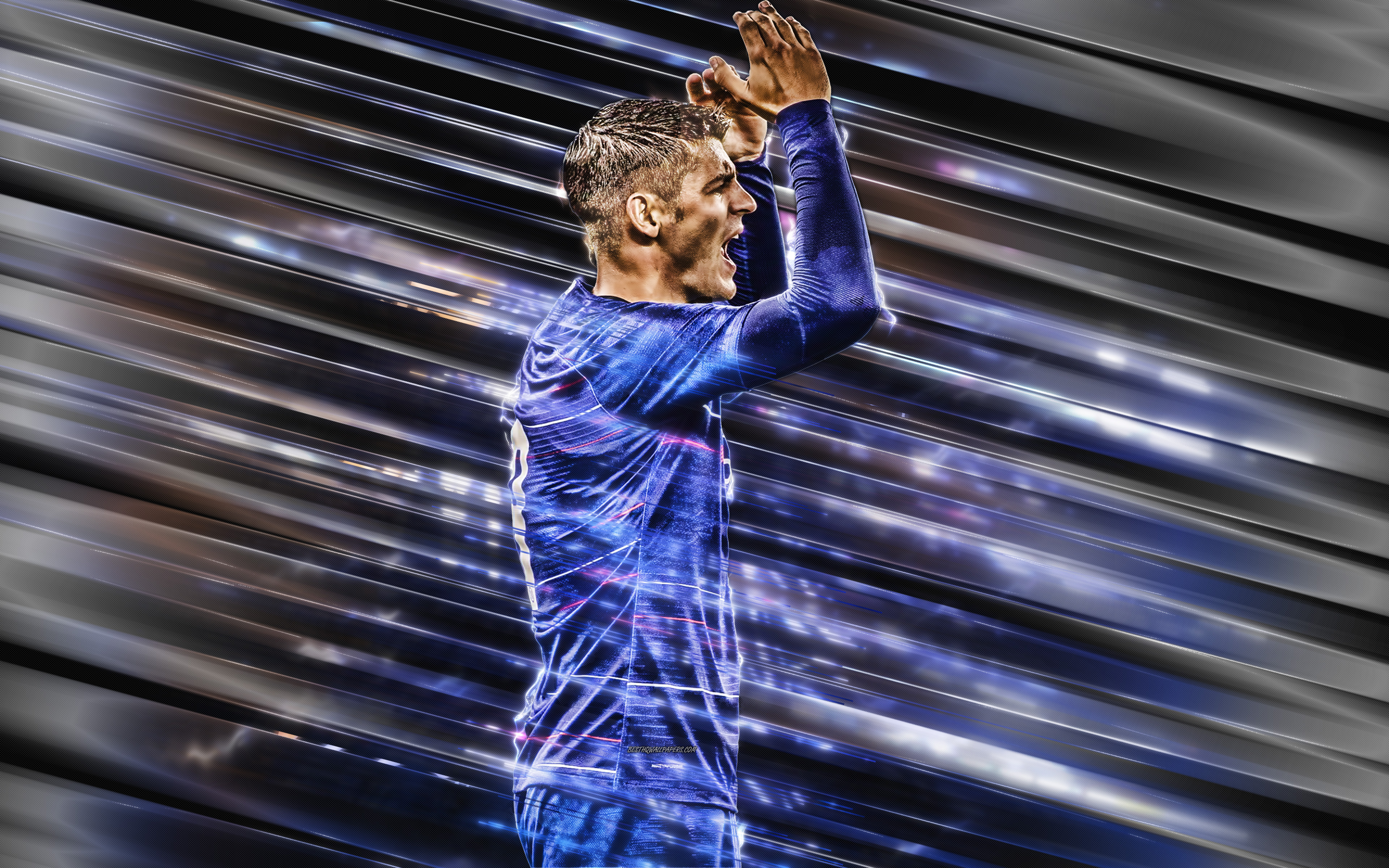 Laden Sie das Sport, Fußball, Spanisch, Chelsea Fc, Alvaro Morata-Bild kostenlos auf Ihren PC-Desktop herunter