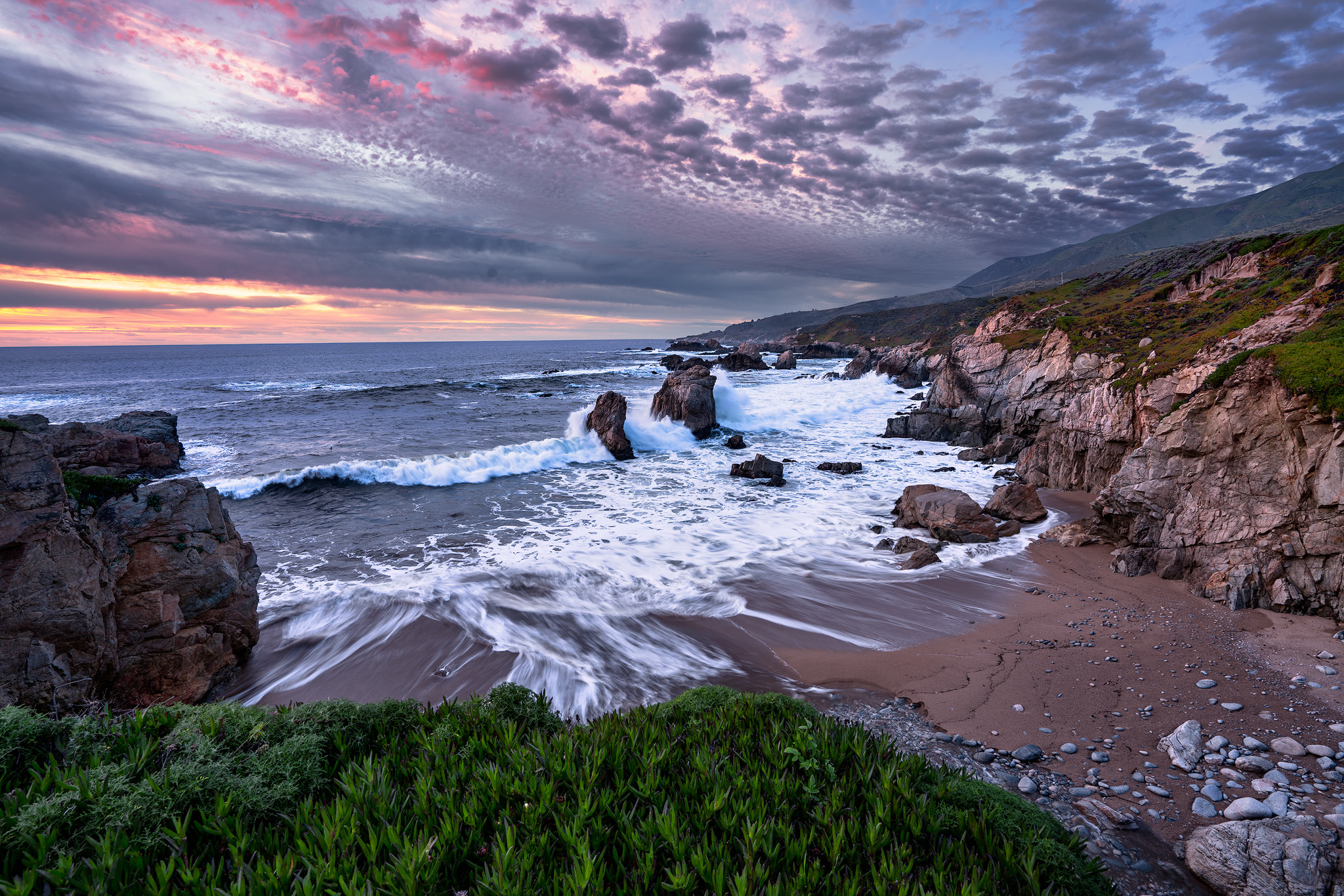 Free download wallpaper Sunset, Sea, Beach, Horizon, Coast, Ocean, Earth, Coastline on your PC desktop