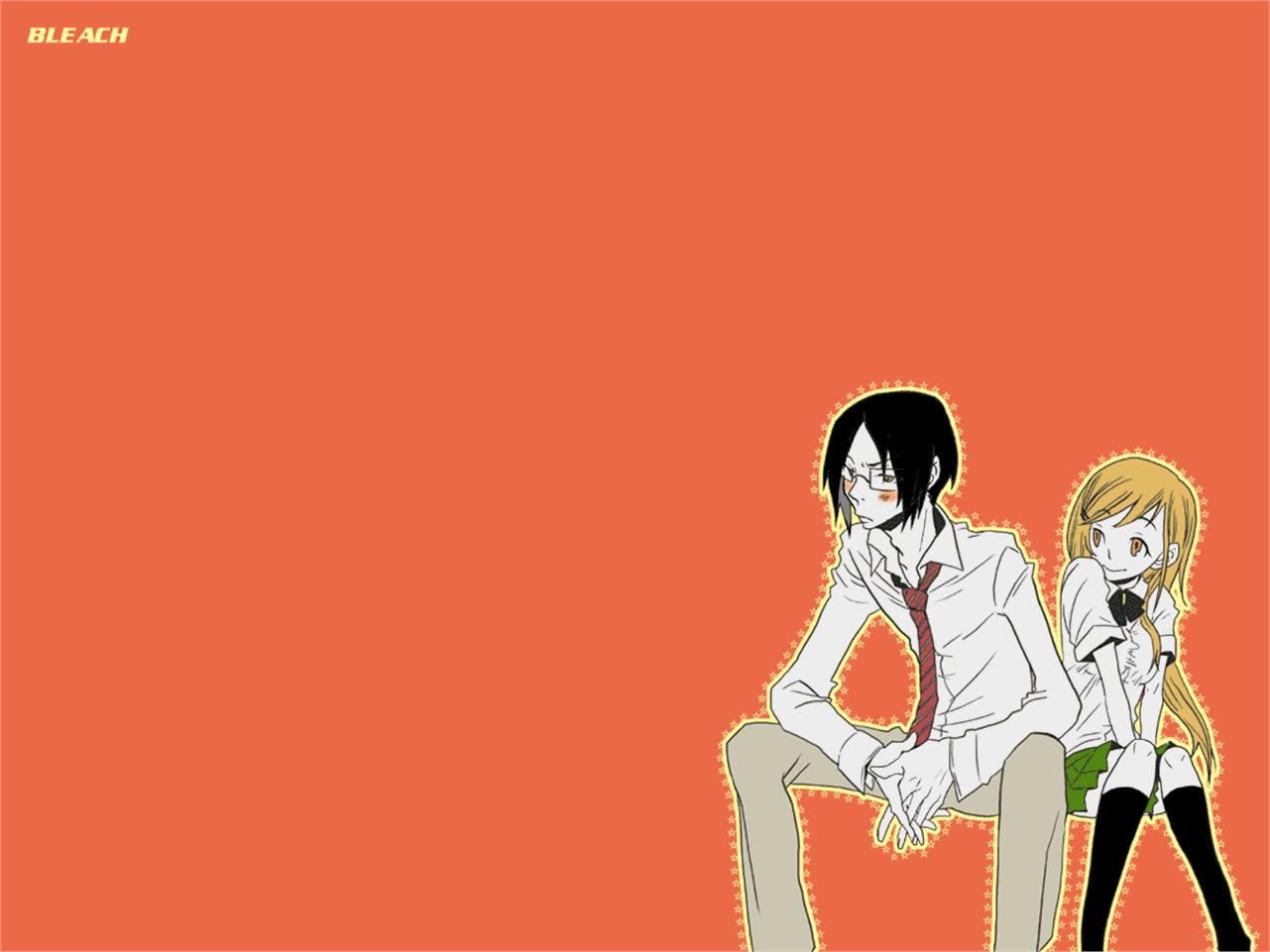 Handy-Wallpaper Bleach, Animes, Orihime Inoue, Uryu Ishida kostenlos herunterladen.