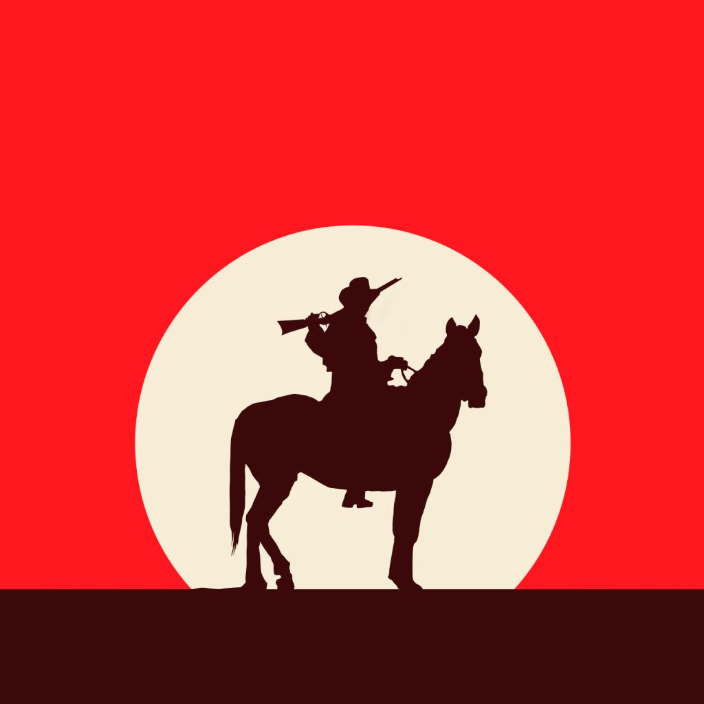 Handy-Wallpaper Pferd, Western, Cowboy, Künstlerisch, Hauspferd, Red Dead Redemption kostenlos herunterladen.