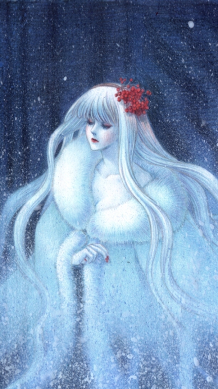 Download mobile wallpaper Fantasy, Snow, Women for free.