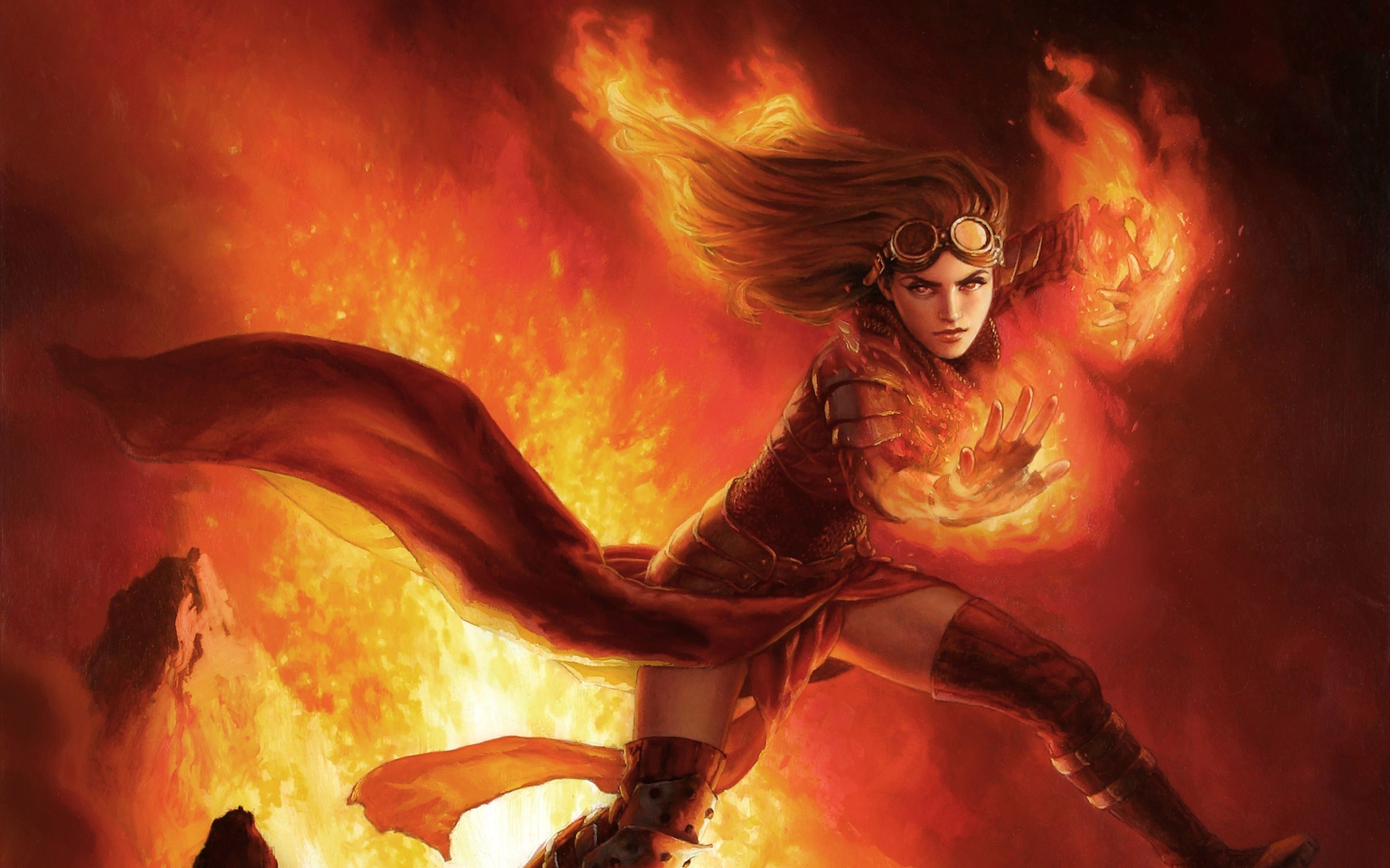 Download mobile wallpaper Magic, Fire, Flame, Game, Magic: The Gathering, Goggles for free.