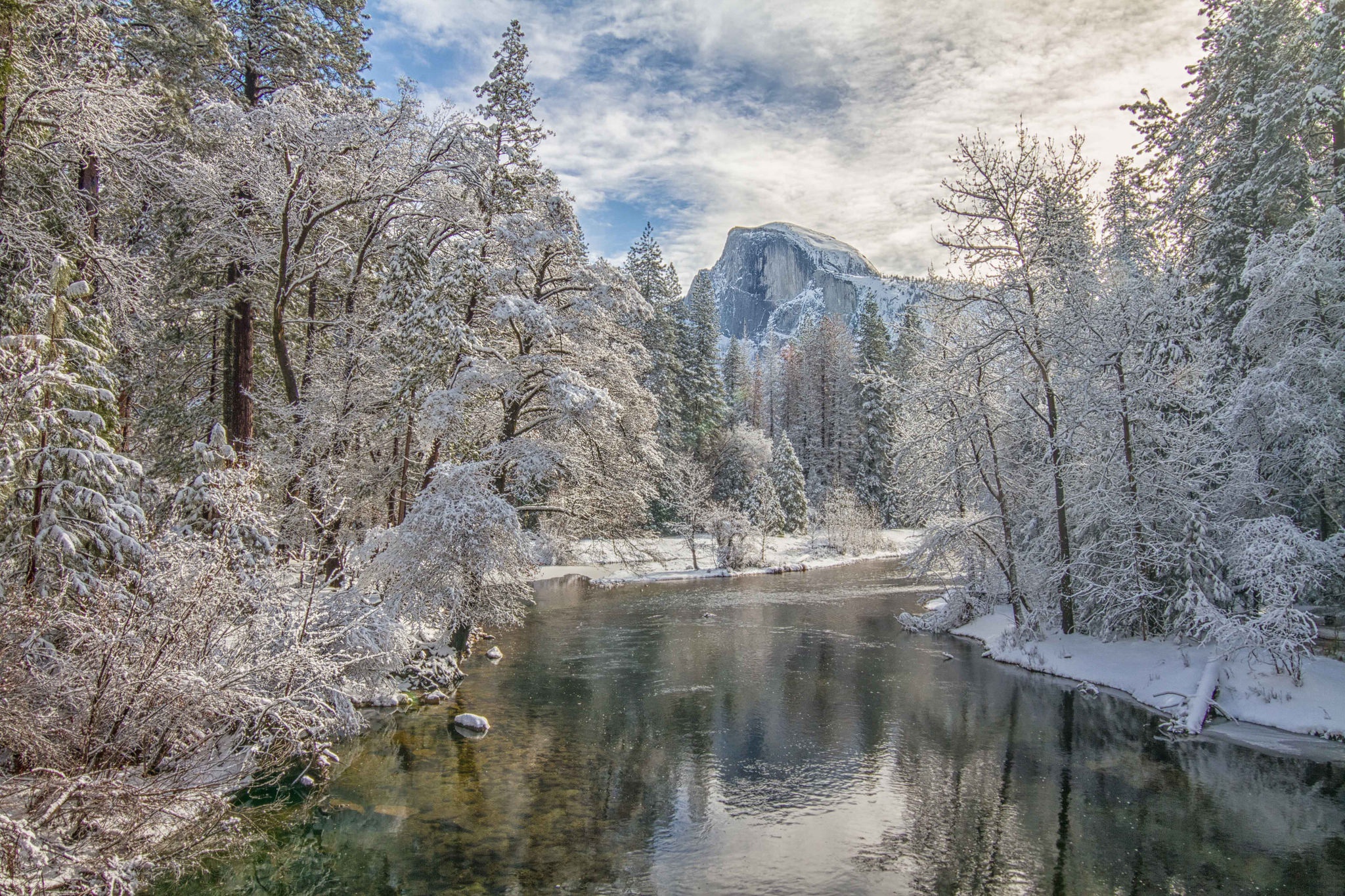 Скачать обои бесплатно Зима, Природа, Река, Снег, Земля/природа картинка на рабочий стол ПК