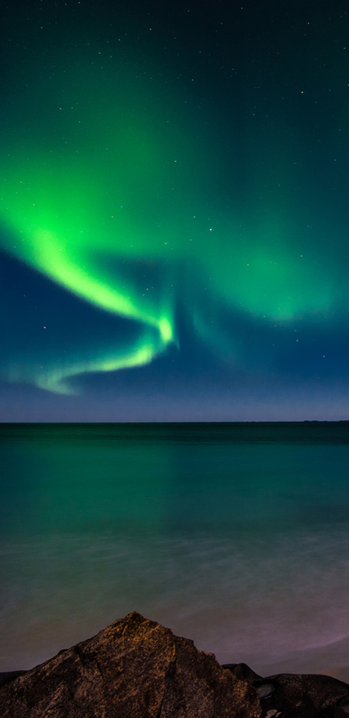 Download mobile wallpaper Night, Earth, Aurora Borealis for free.