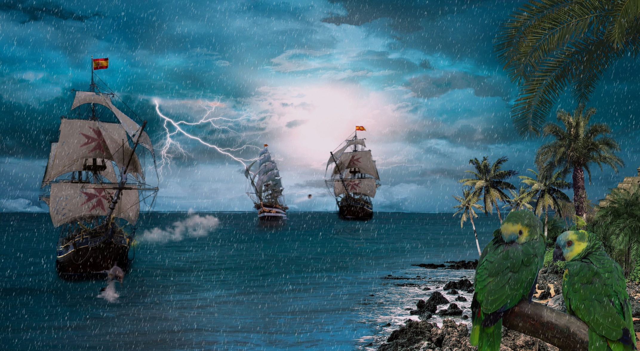 Download mobile wallpaper Fantasy, Ship for free.