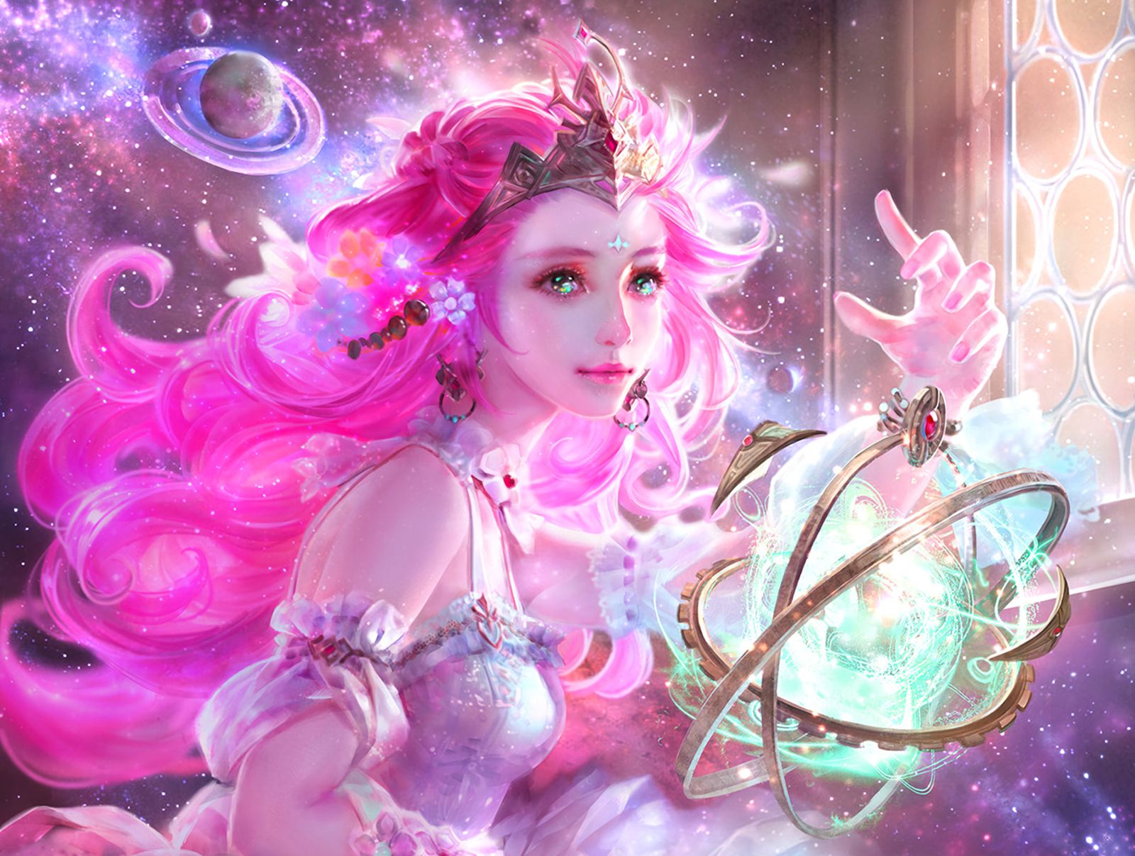 Free download wallpaper Fantasy, Women, Pink Hair on your PC desktop