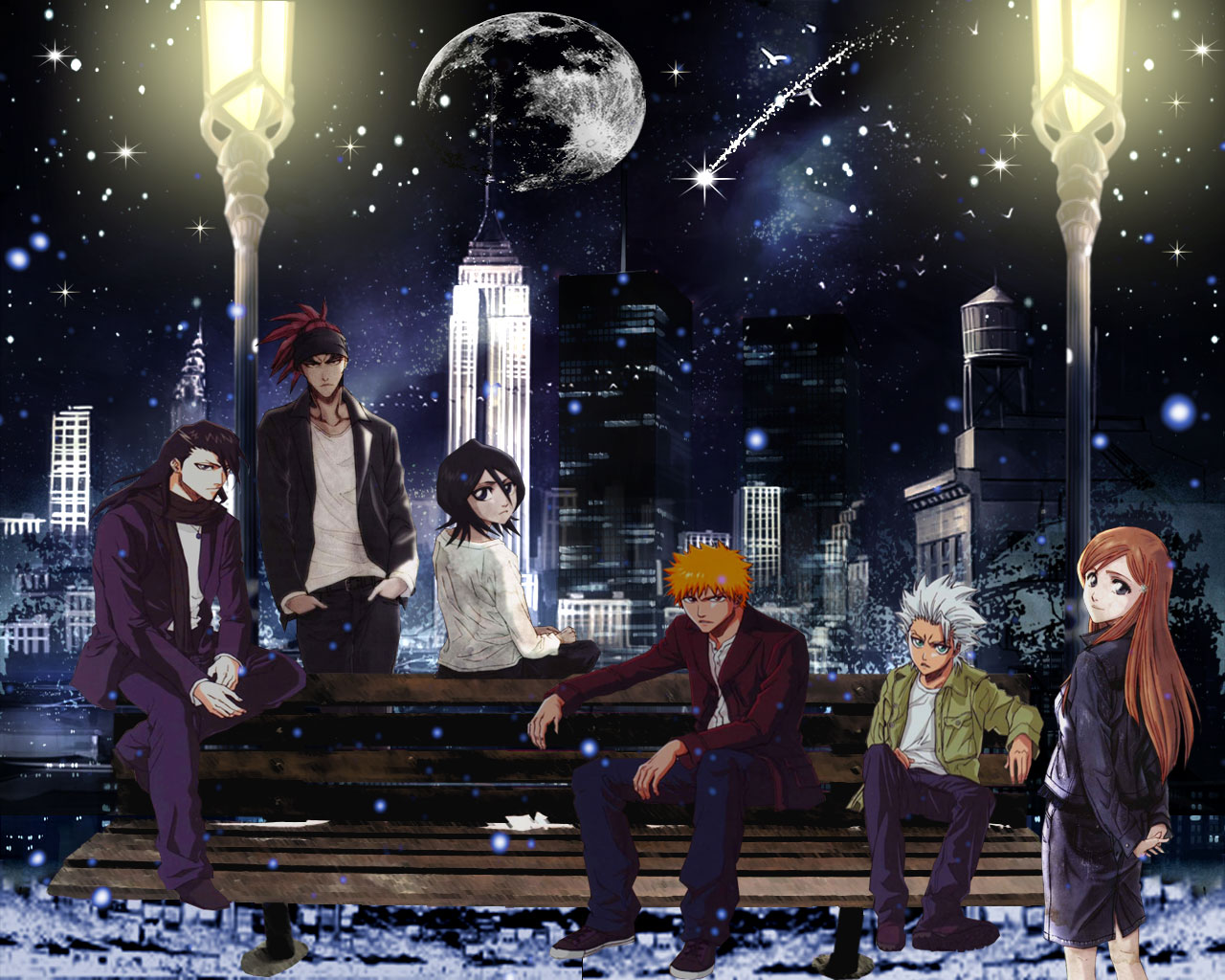 Baixar papel de parede para celular de Anime, Alvejante, Rukia Kuchiki, Renji Abarai, Ichigo Kurosaki, Orihime Inoue, Byakuya Kuchiki, Toshiro Hitsugaya gratuito.