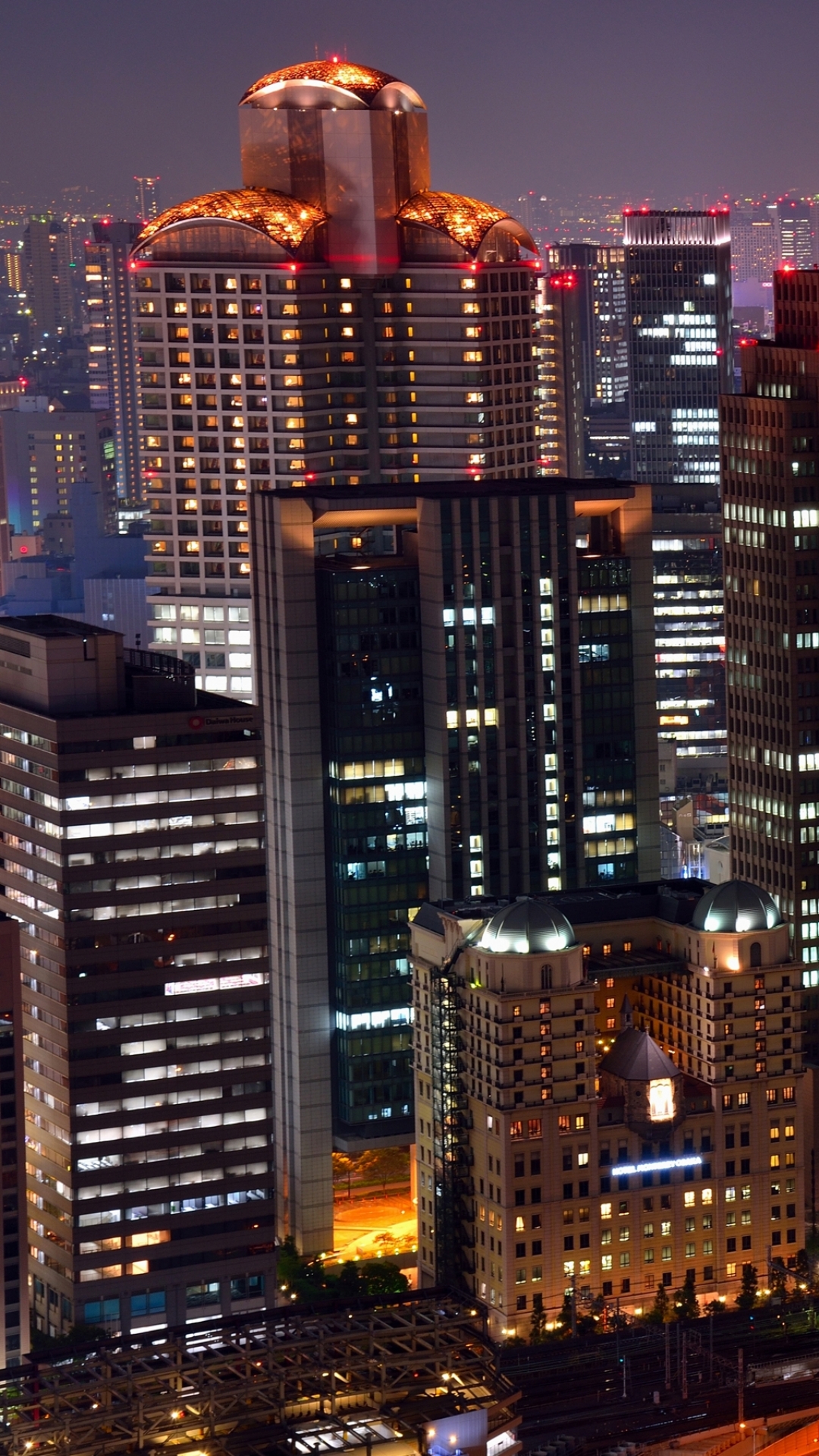 無料モバイル壁紙都市, 街, 超高層ビル, 日本, 夜, 大阪, マンメイドをダウンロードします。