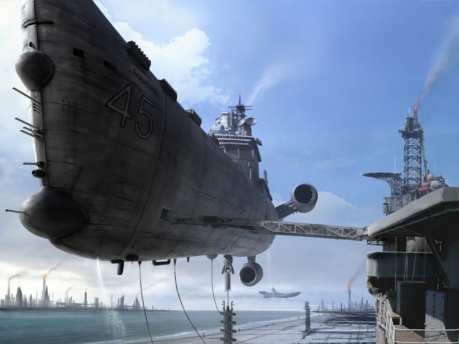 Laden Sie Schlachtschiff Yamato HD-Desktop-Hintergründe herunter