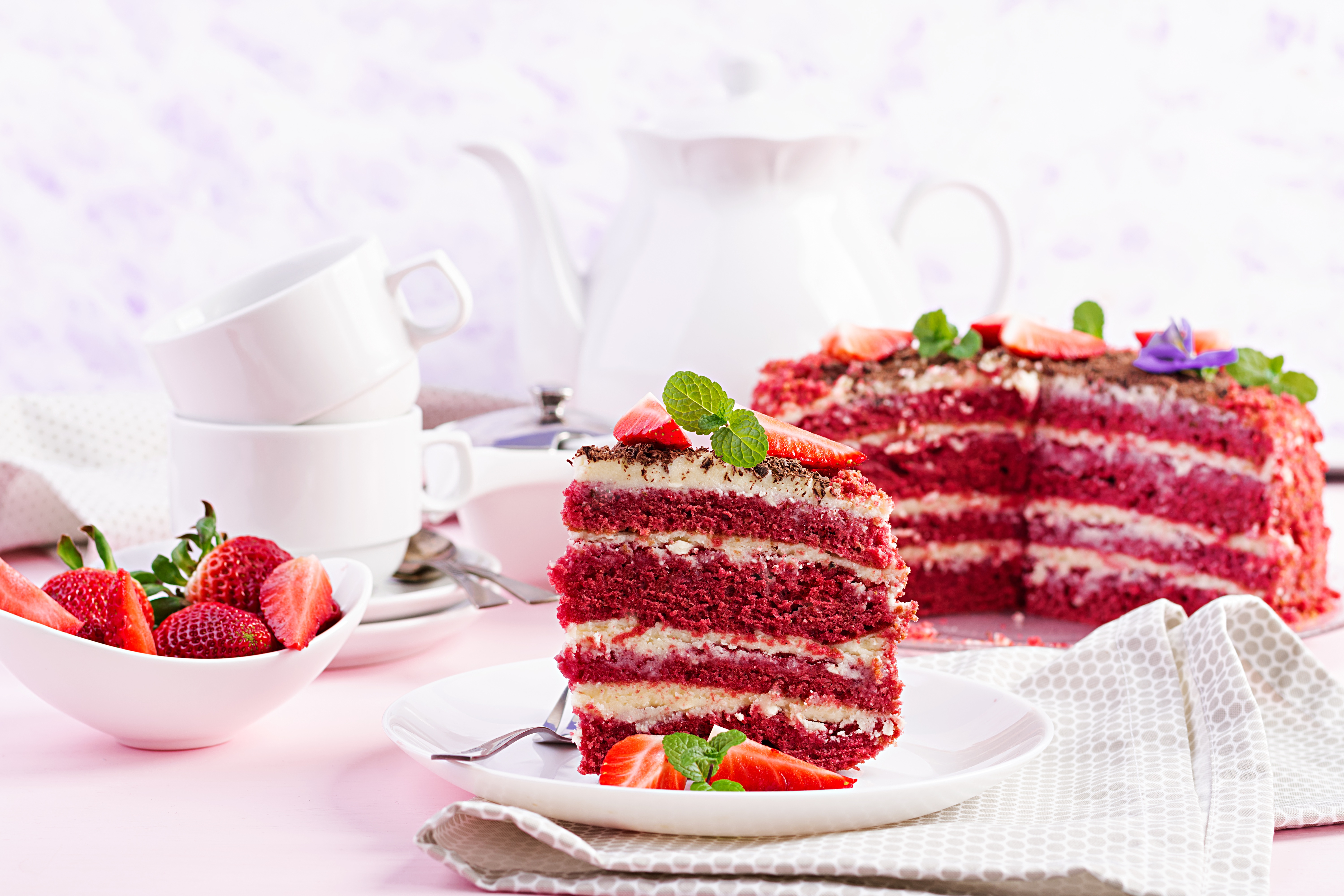 Download mobile wallpaper Food, Strawberry, Dessert, Cake, Berry, Pastry for free.