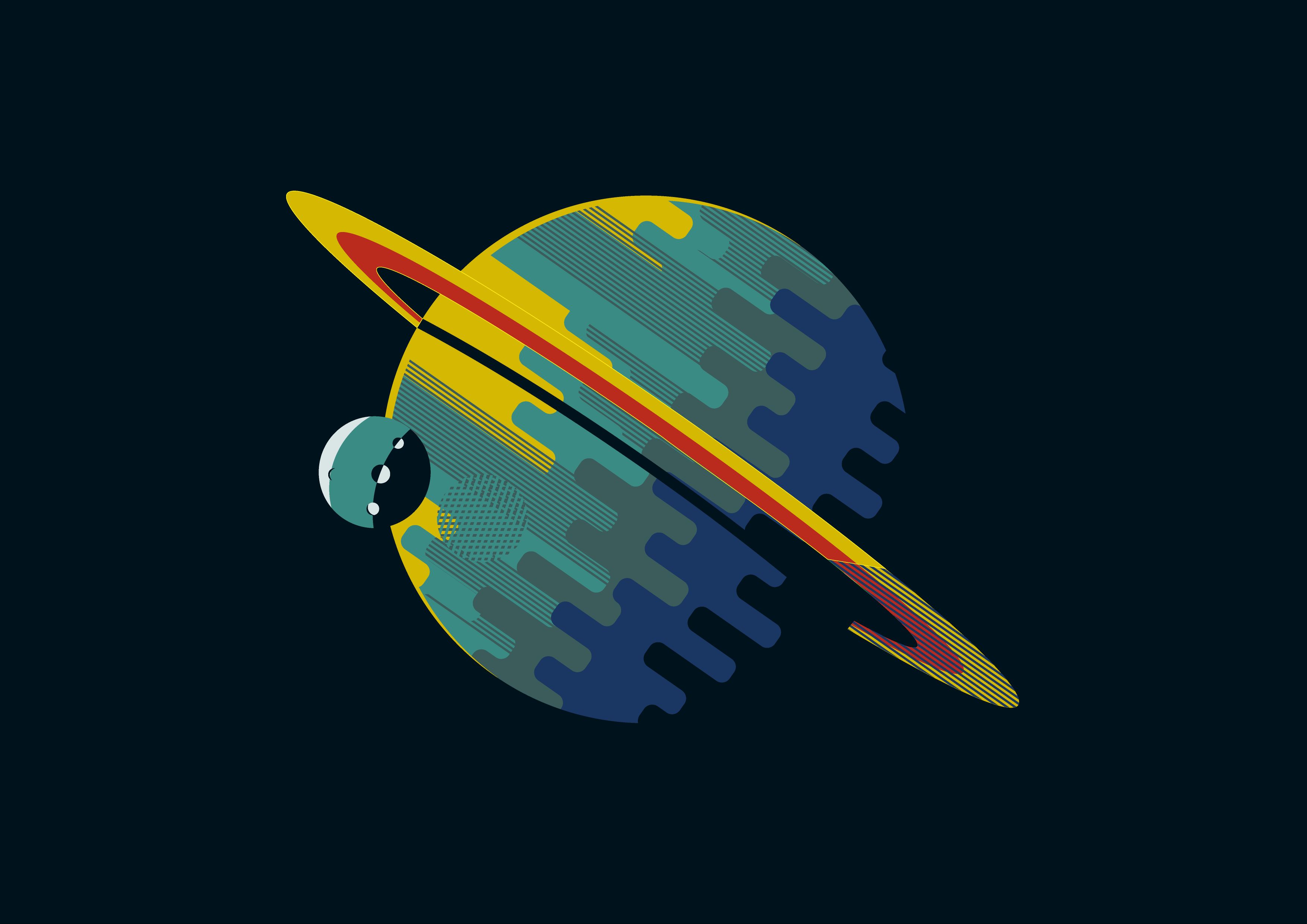 Free download wallpaper Planets, Colors, Planet, Sci Fi, Minimalist on your PC desktop