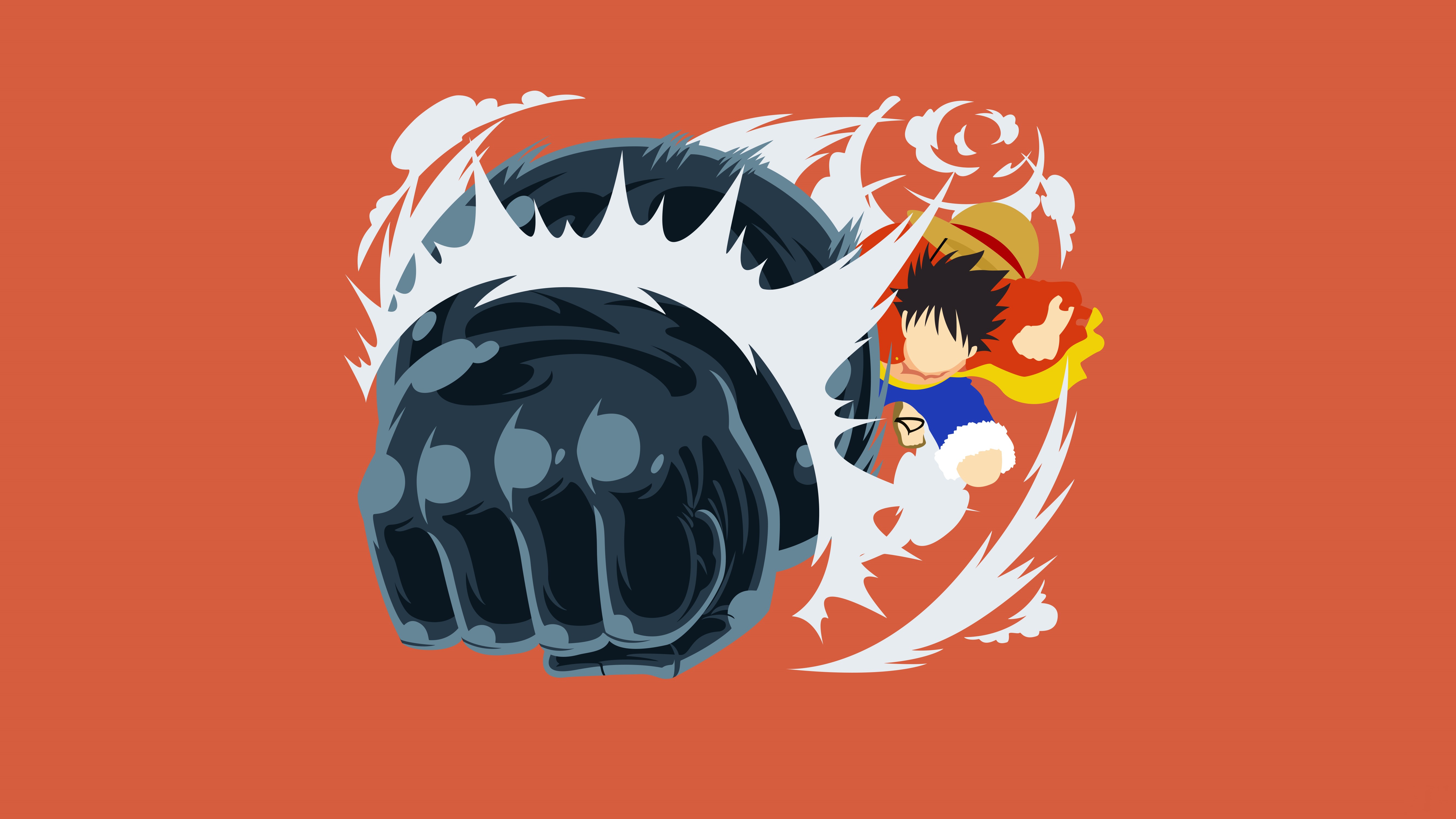 Download mobile wallpaper Anime, Minimalist, One Piece, Monkey D Luffy for free.