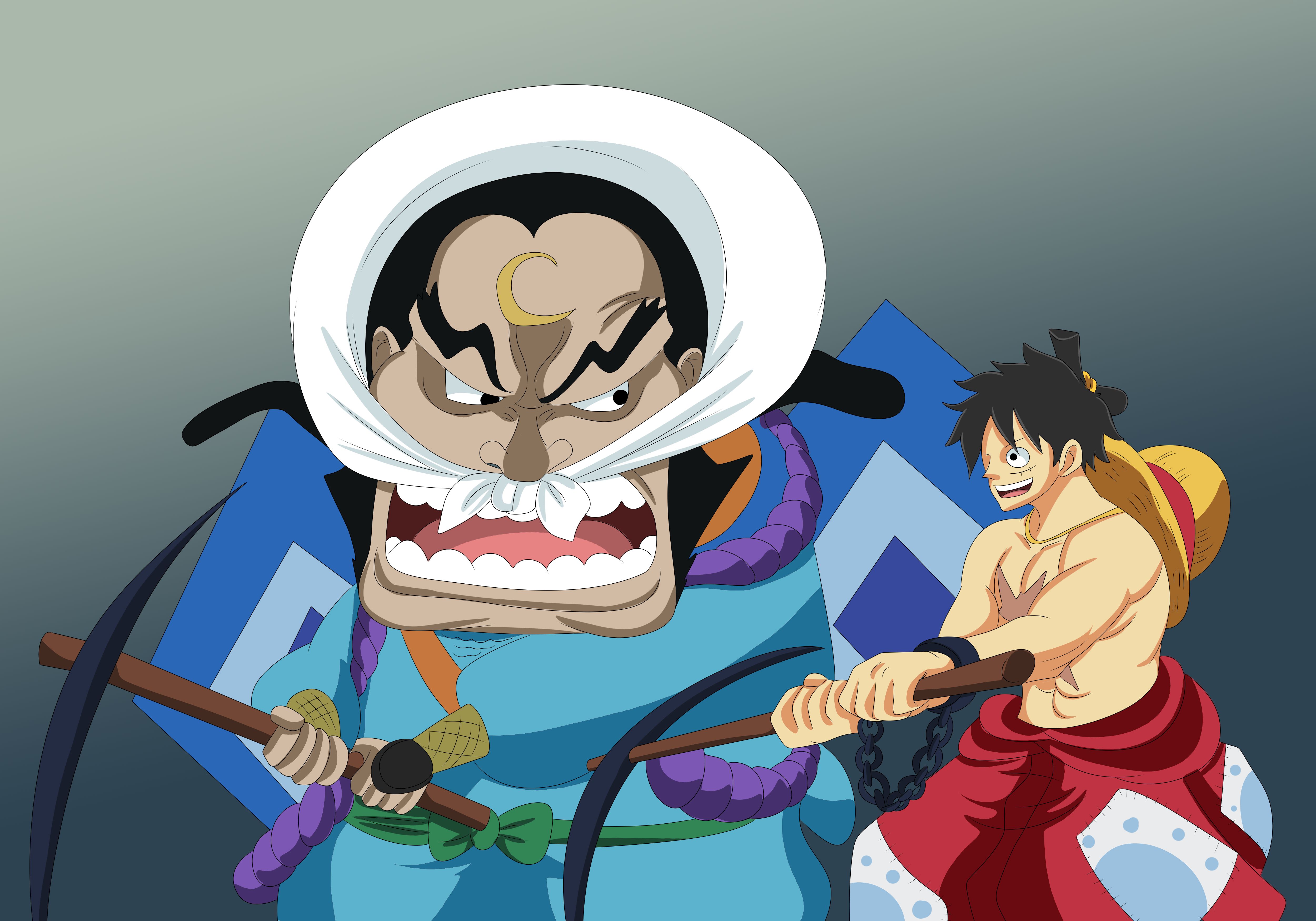 Download mobile wallpaper Anime, One Piece, Monkey D Luffy, Raizo (One Piece) for free.
