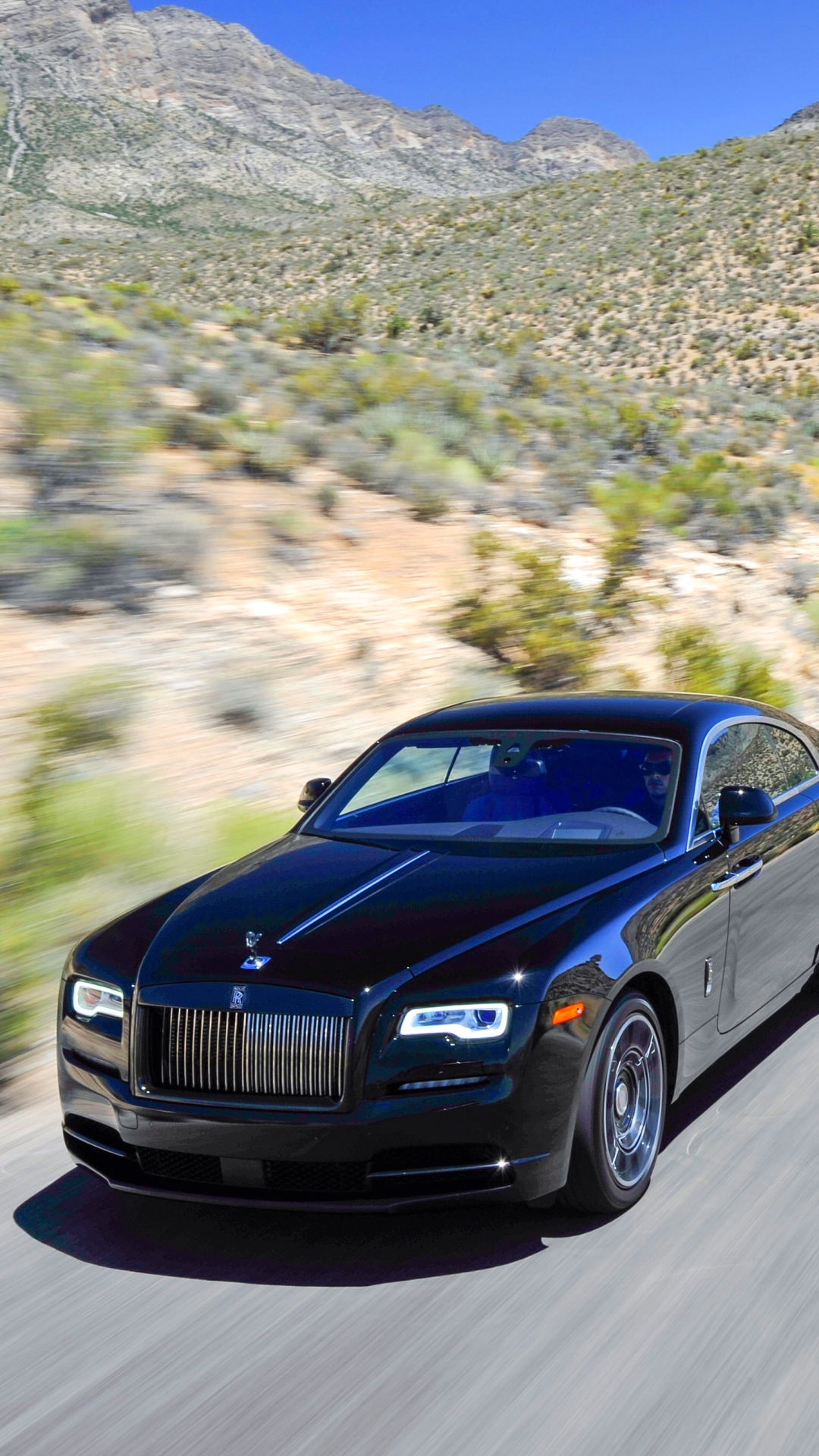 Handy-Wallpaper Auto, Rolls Royce, Autos, Fahrzeug, Rolls Royce Wraith, Fahrzeuge, Schwarzes Auto kostenlos herunterladen.