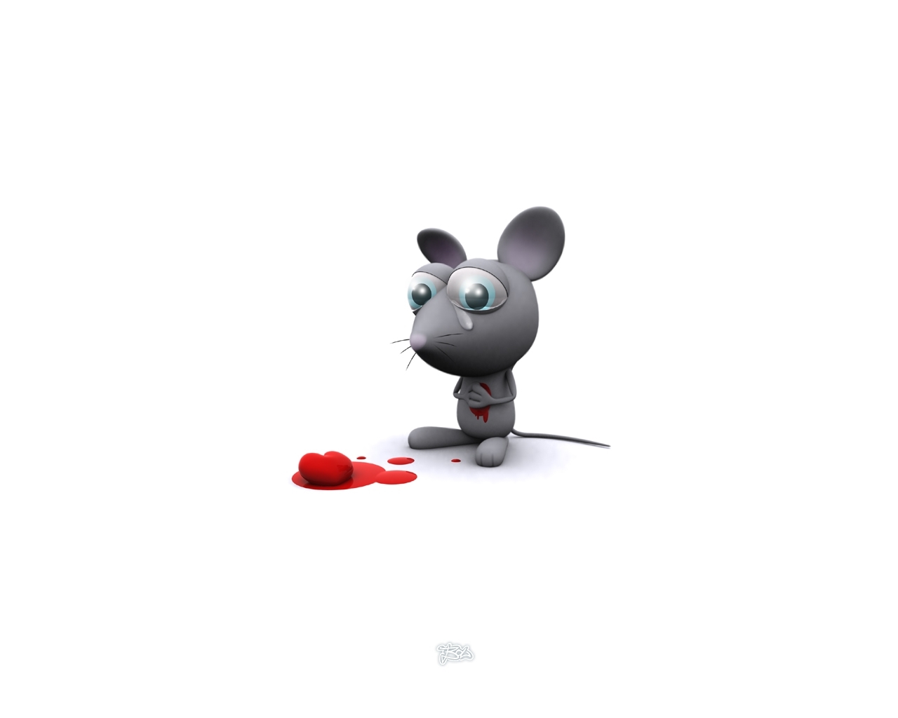 pictures, love, mice, white Full HD
