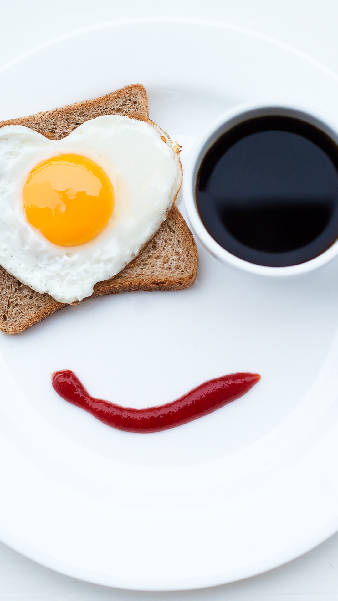 Download mobile wallpaper Food, Coffee, Face, Egg, Breakfast for free.