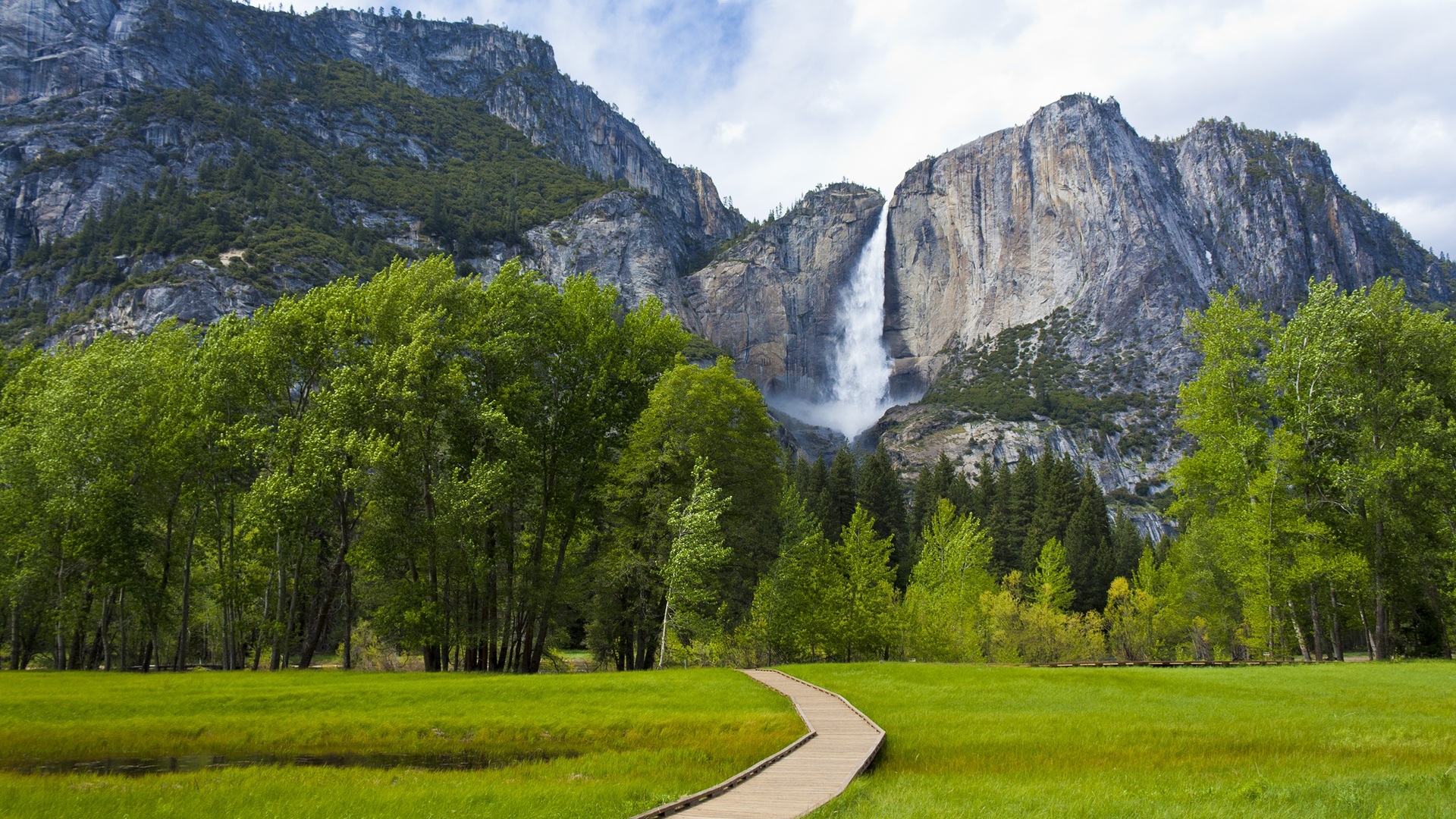 Free download wallpaper Waterfalls, Earth, Yosemite Falls on your PC desktop