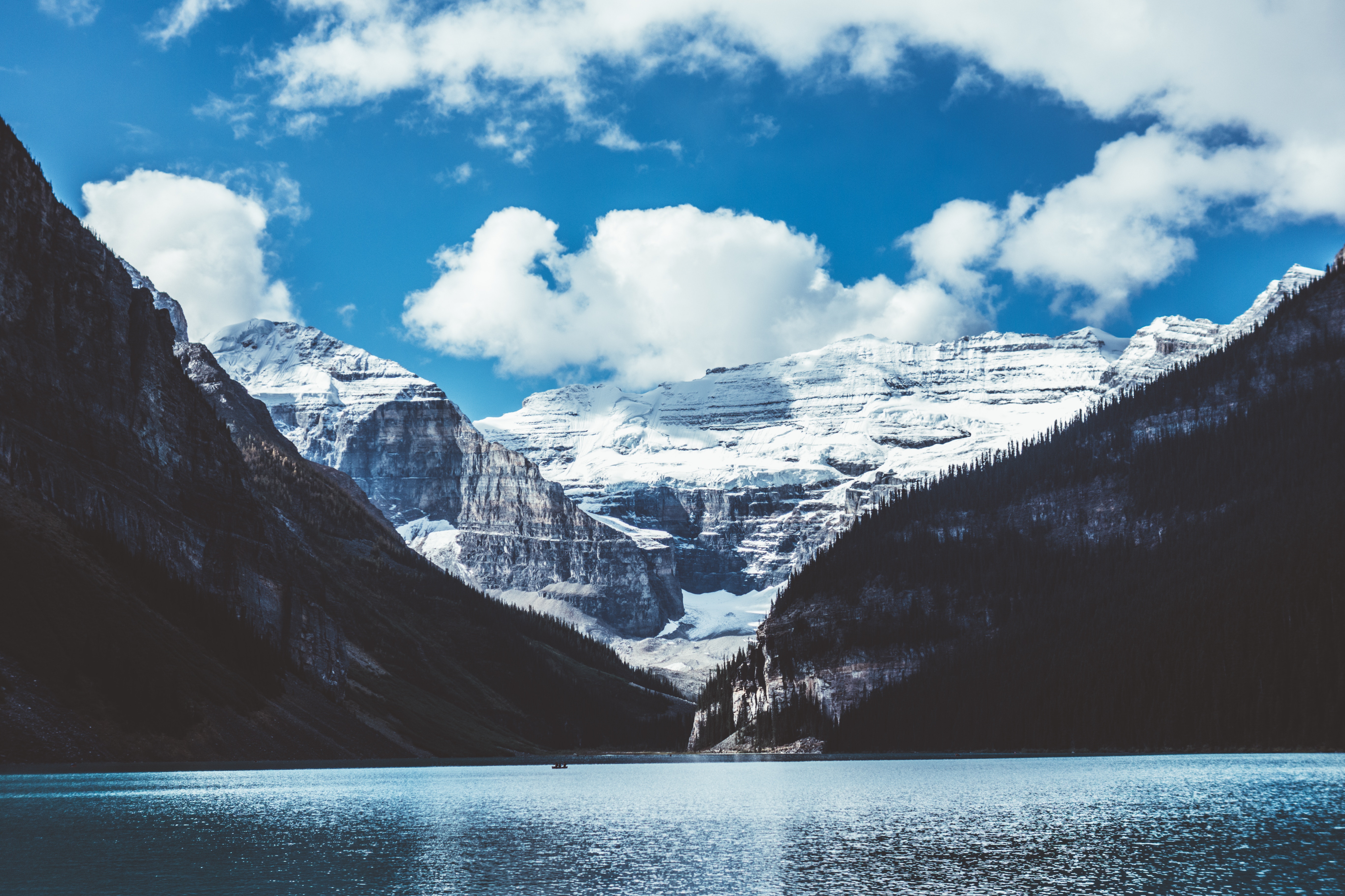 PCデスクトップに自然, 山脈, 湖, 雲画像を無料でダウンロード