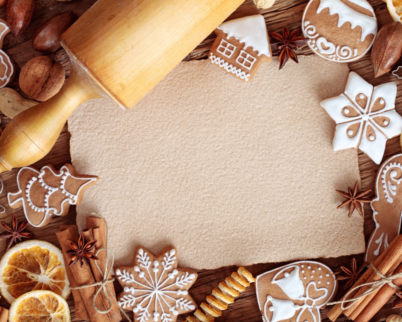 Téléchargez des papiers peints mobile Desserts, Fêtes, Nourriture, Nouvelle Année, Cookies, Noël gratuitement.