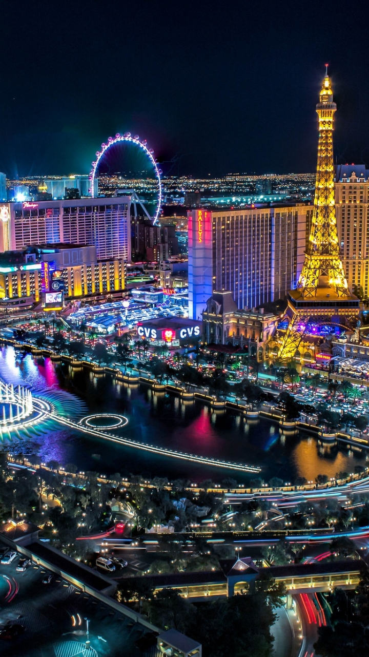 Handy-Wallpaper Städte, Las Vegas, Stadt, Gebäude, Licht, Nacht, Vereinigte Staaten Von Amerika, Menschengemacht, Großstadt kostenlos herunterladen.