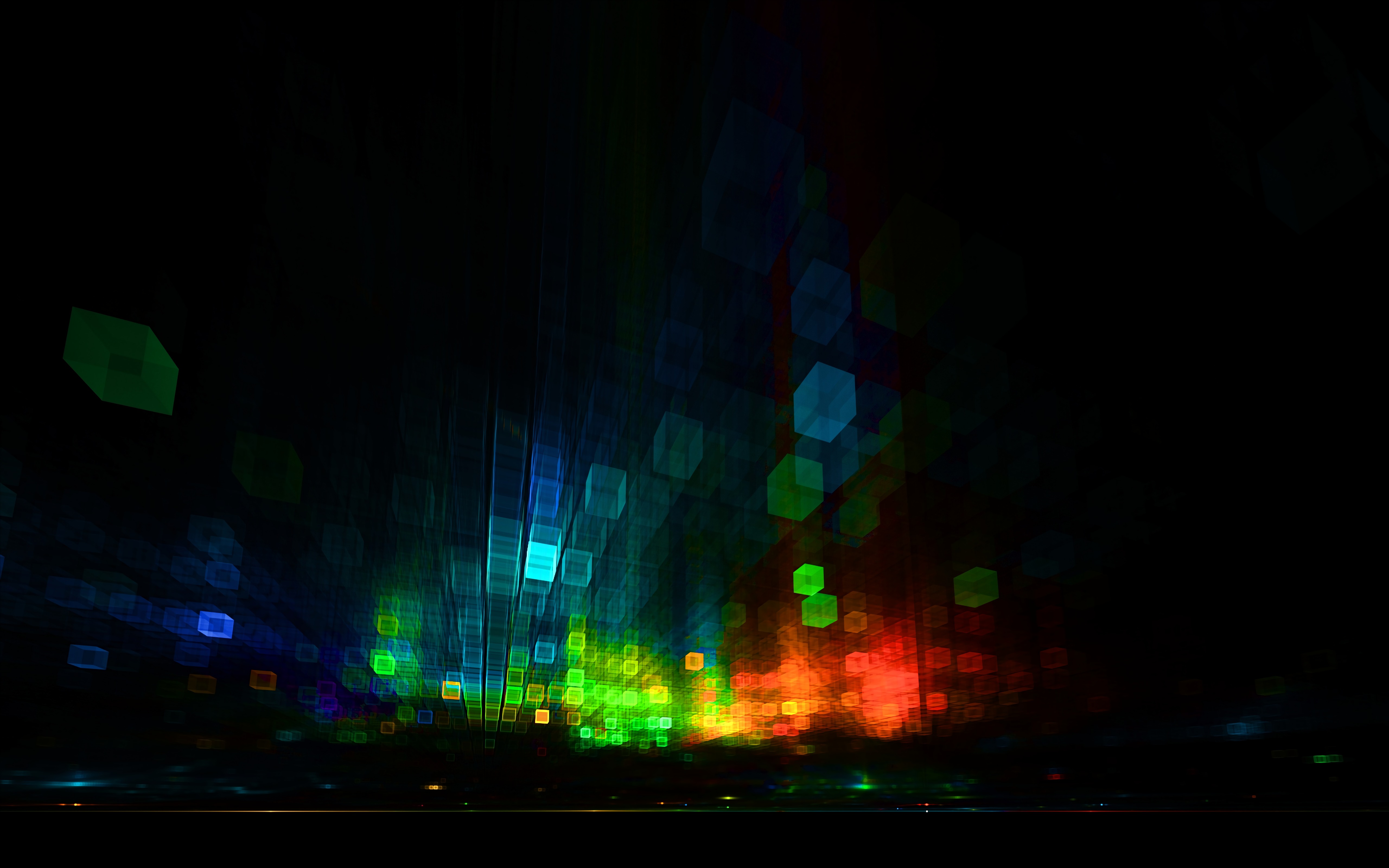 multicolored, dark, glare, motley, blur, smooth, cuba Desktop Wallpaper