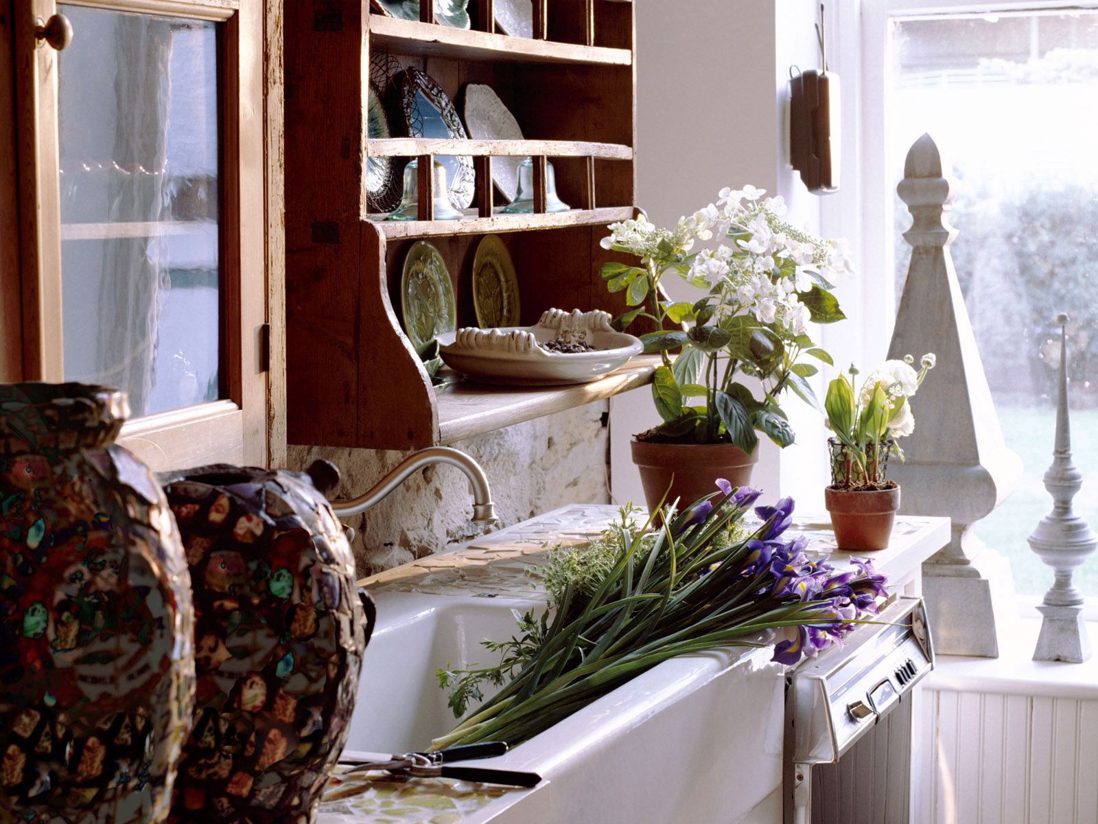 tables, plants, miscellanea, miscellaneous, coziness, comfort, dining room