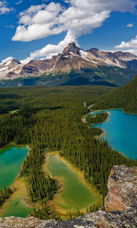 Handy-Wallpaper Landschaft, Natur, Seen, Berg, See, Kanada, Wald, Baum, Gebirge, Erde/natur, Yoho Nationalpark kostenlos herunterladen.