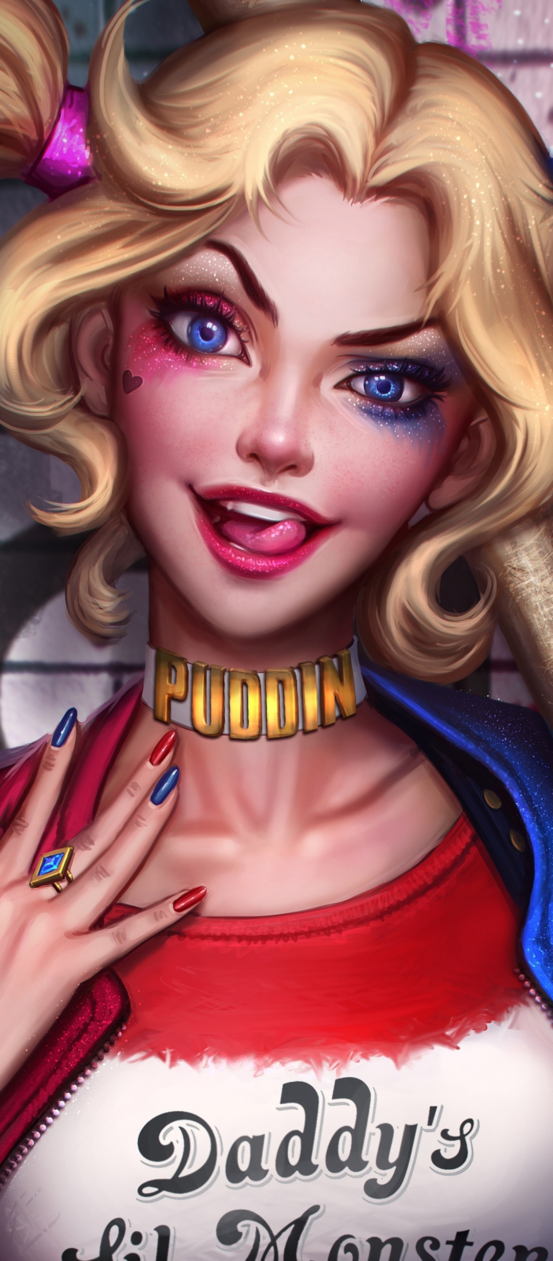 Handy-Wallpaper Blaue Augen, Comics, Harley Quinn, Dc Comics kostenlos herunterladen.