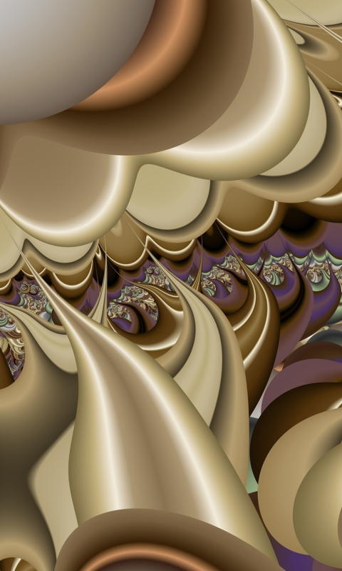 Download mobile wallpaper Abstract, Gold, Fractal, Silver for free.