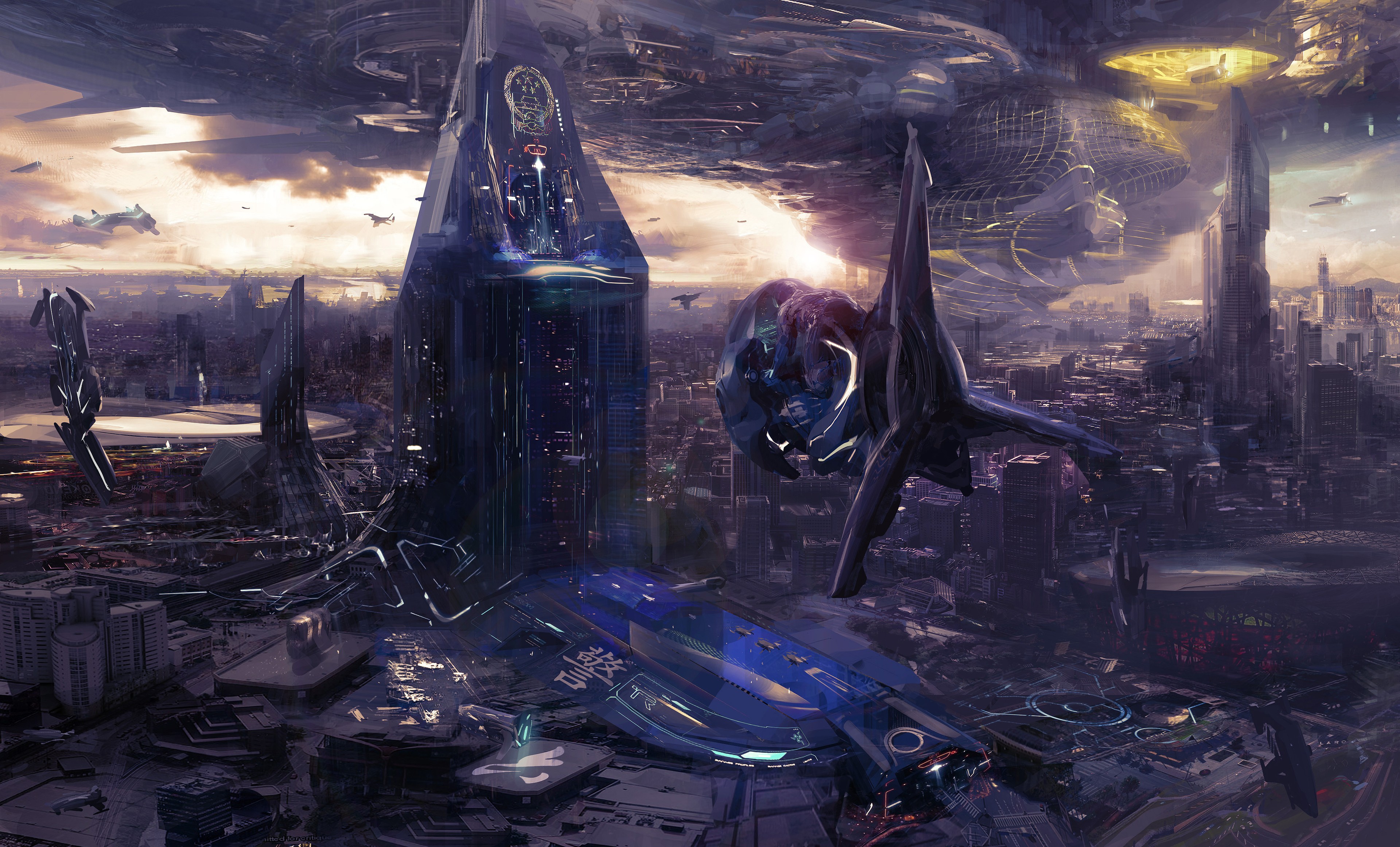 Download mobile wallpaper City, Cityscape, Sci Fi, Futuristic for free.