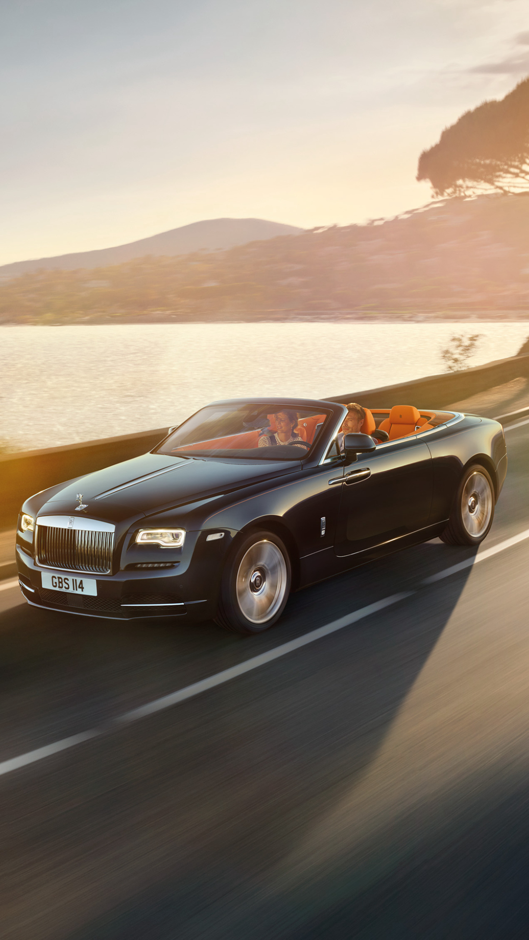Descarga gratuita de fondo de pantalla para móvil de Rolls Royce, Coche, Gran Turismo, Vehículo, Vehículos, Coche Negro, Rolls Royce Amanecer.