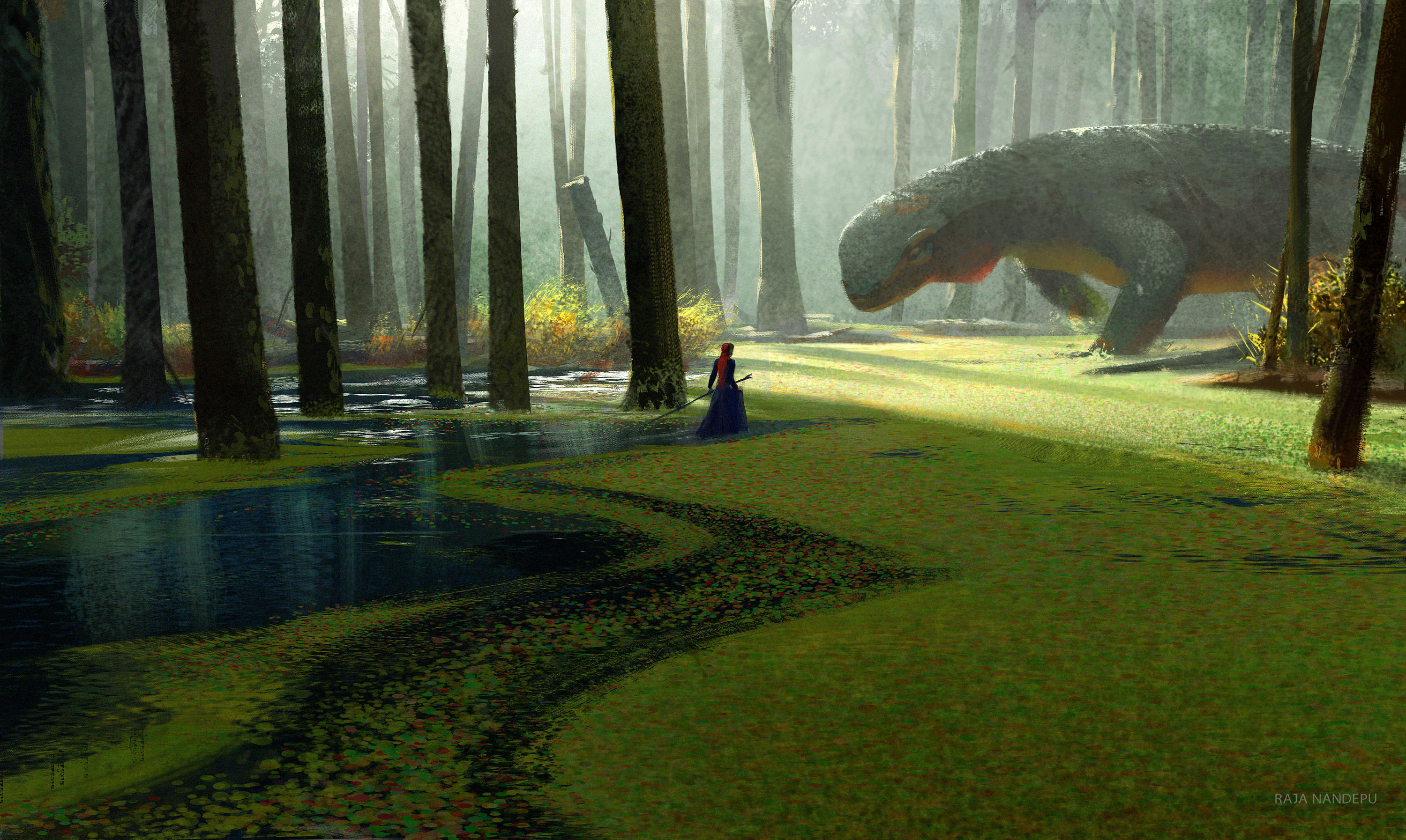 Free download wallpaper Fantasy, Swamp, Creature on your PC desktop