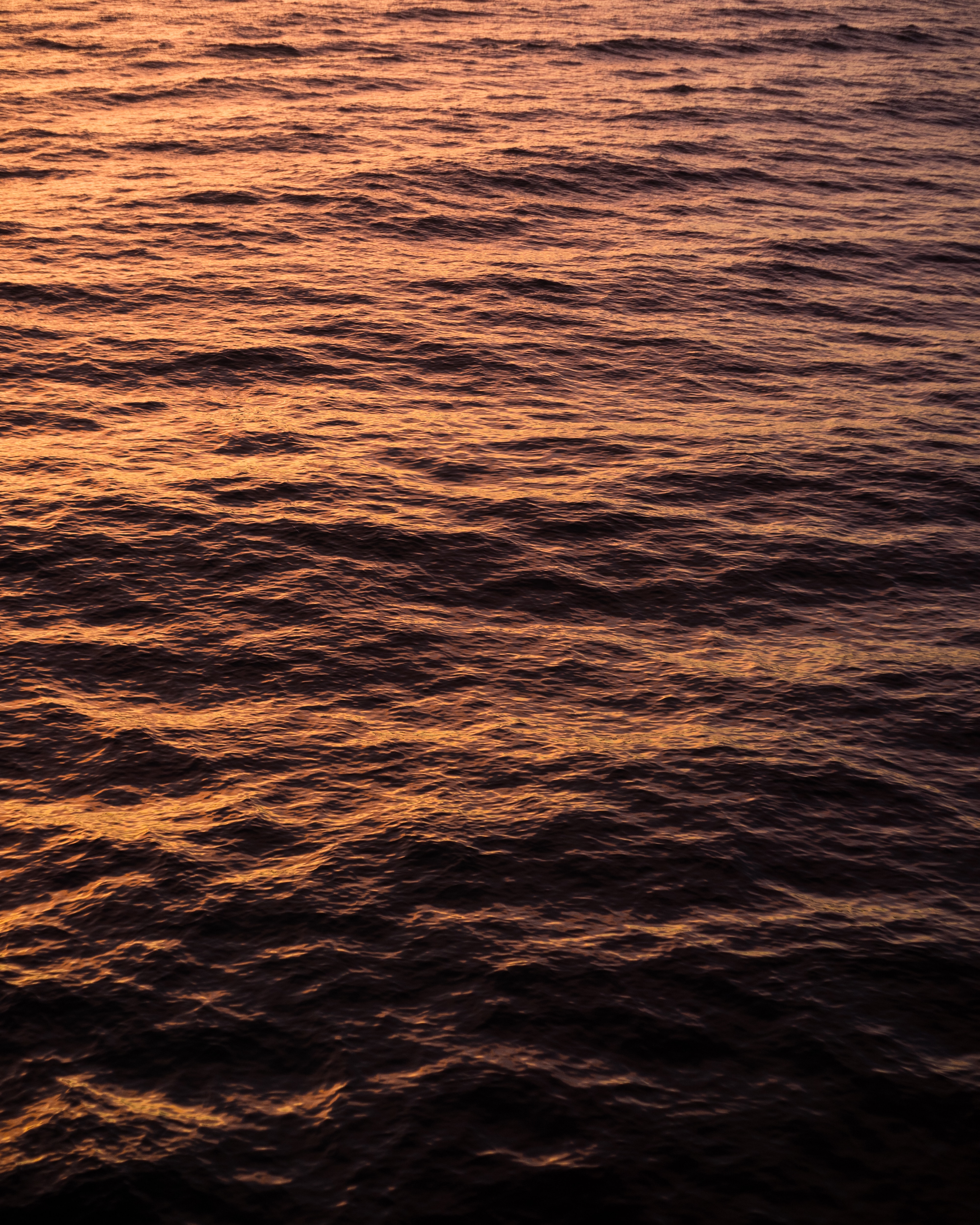nature, water, sunset, sea, waves, ripples, ripple 8K