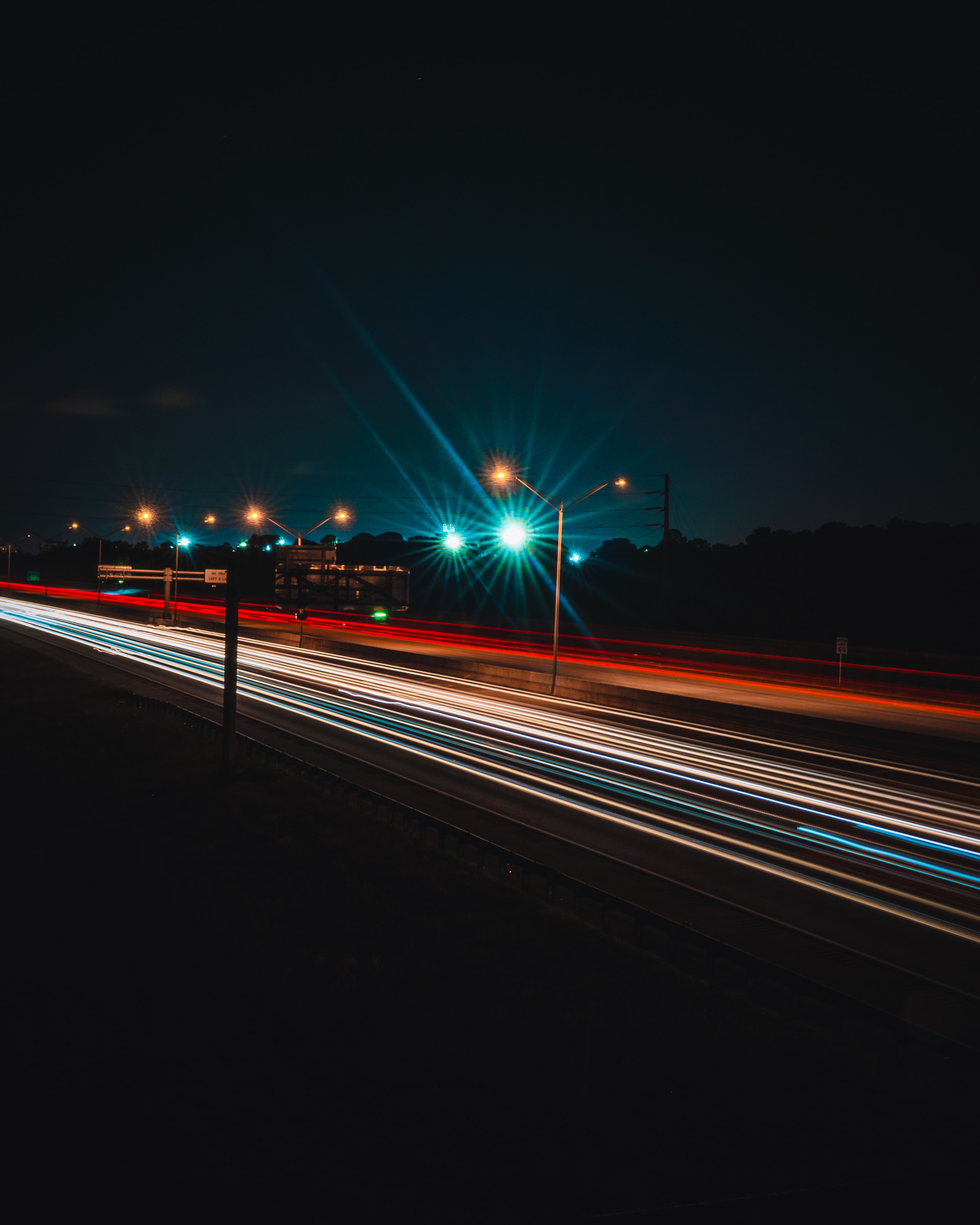 Download mobile wallpaper Cities, Road, Long Exposure, Lights, Glow for free.