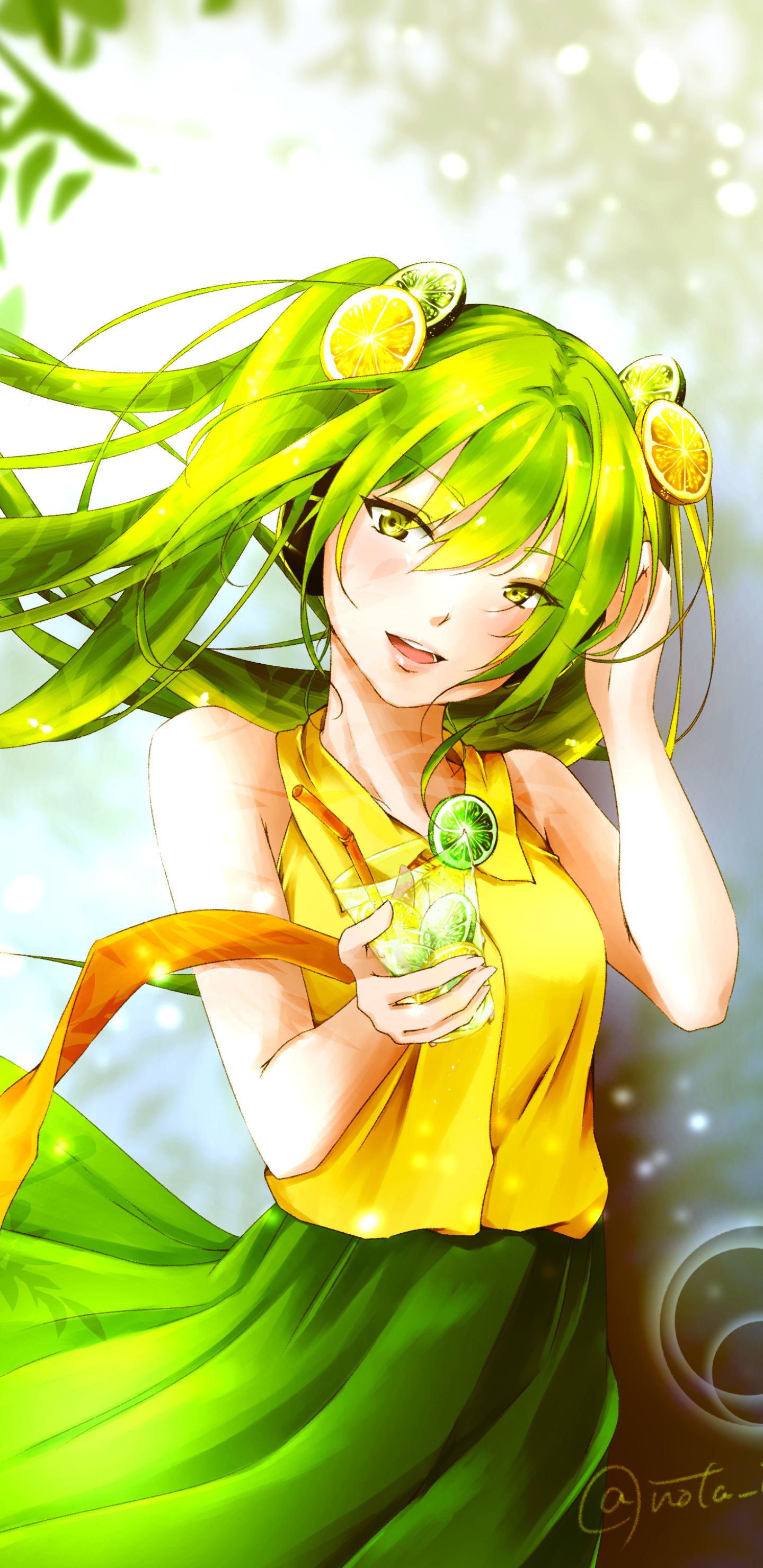 Download mobile wallpaper Anime, Vocaloid, Green Hair, Hatsune Miku, Long Hair for free.