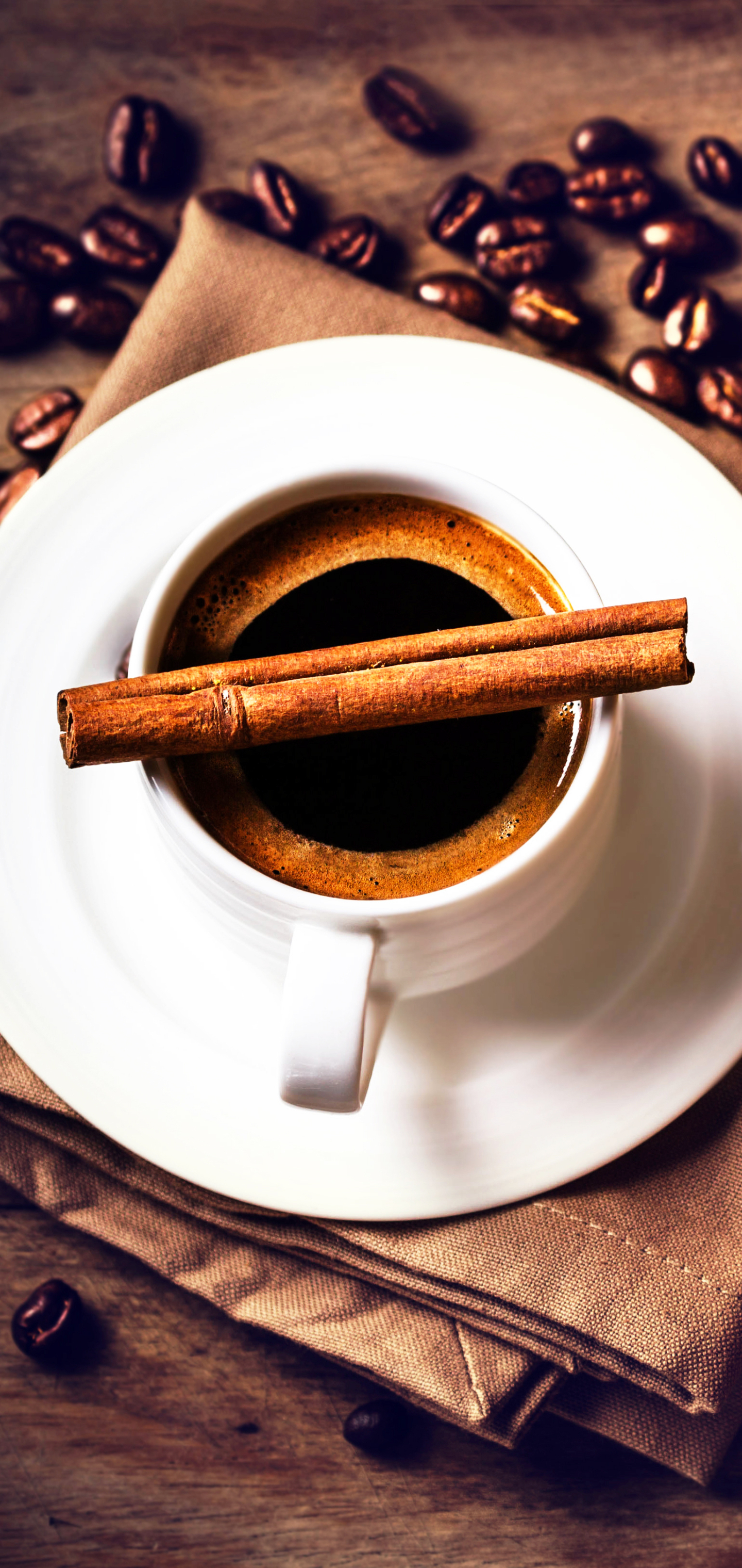 Download mobile wallpaper Food, Coffee, Cinnamon, Cup for free.