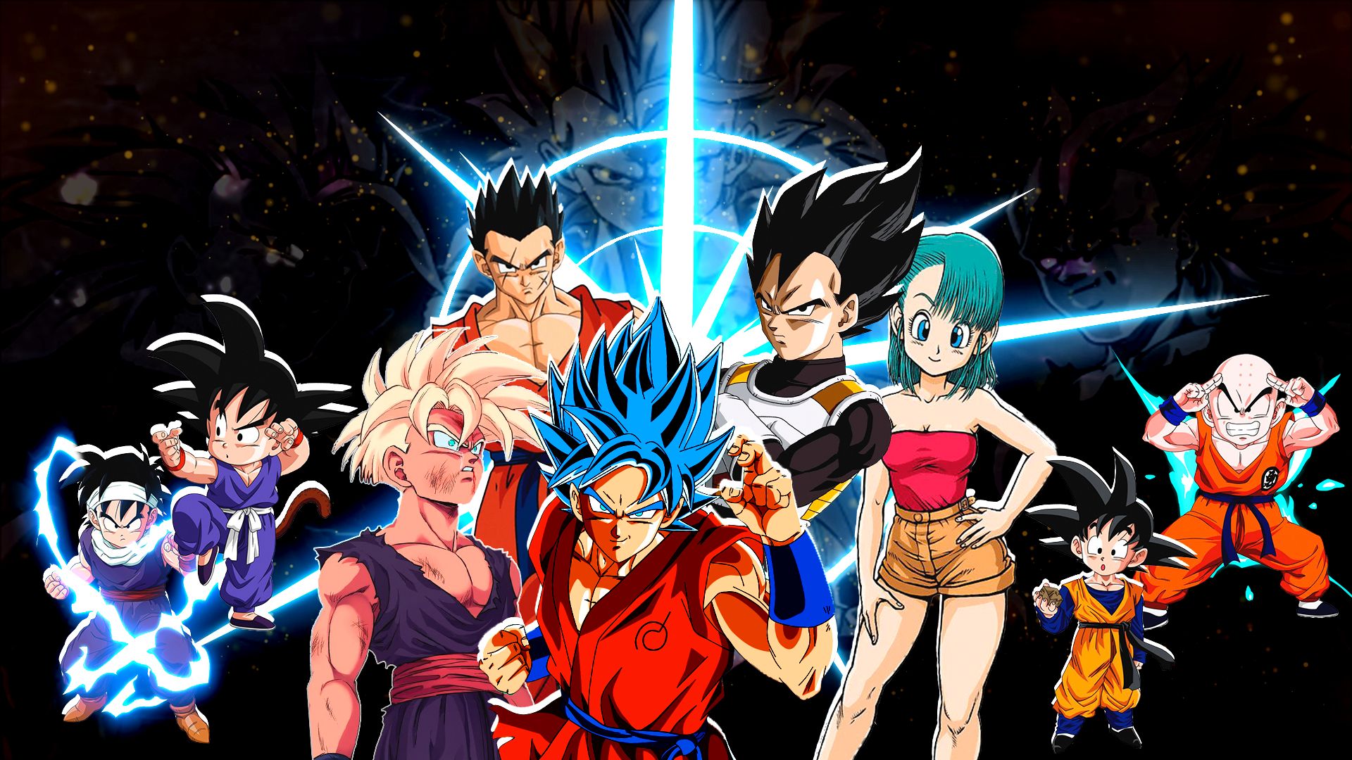 Download mobile wallpaper Anime, Dragon Ball, Goku, Gohan (Dragon Ball), Vegeta (Dragon Ball), Goten (Dragon Ball), Bulma (Dragon Ball) for free.