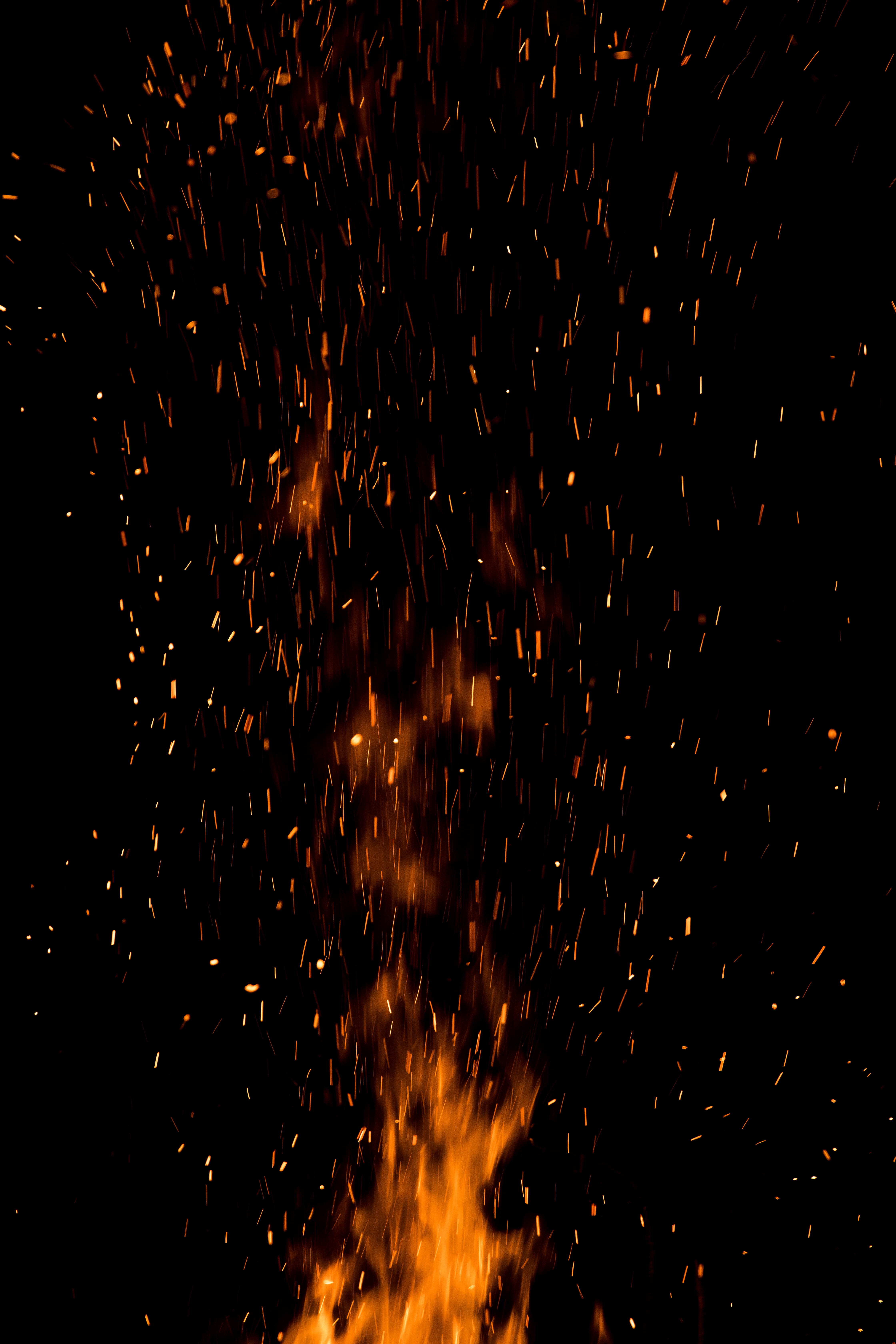 HD wallpaper fire, night, dark, flame, sparks
