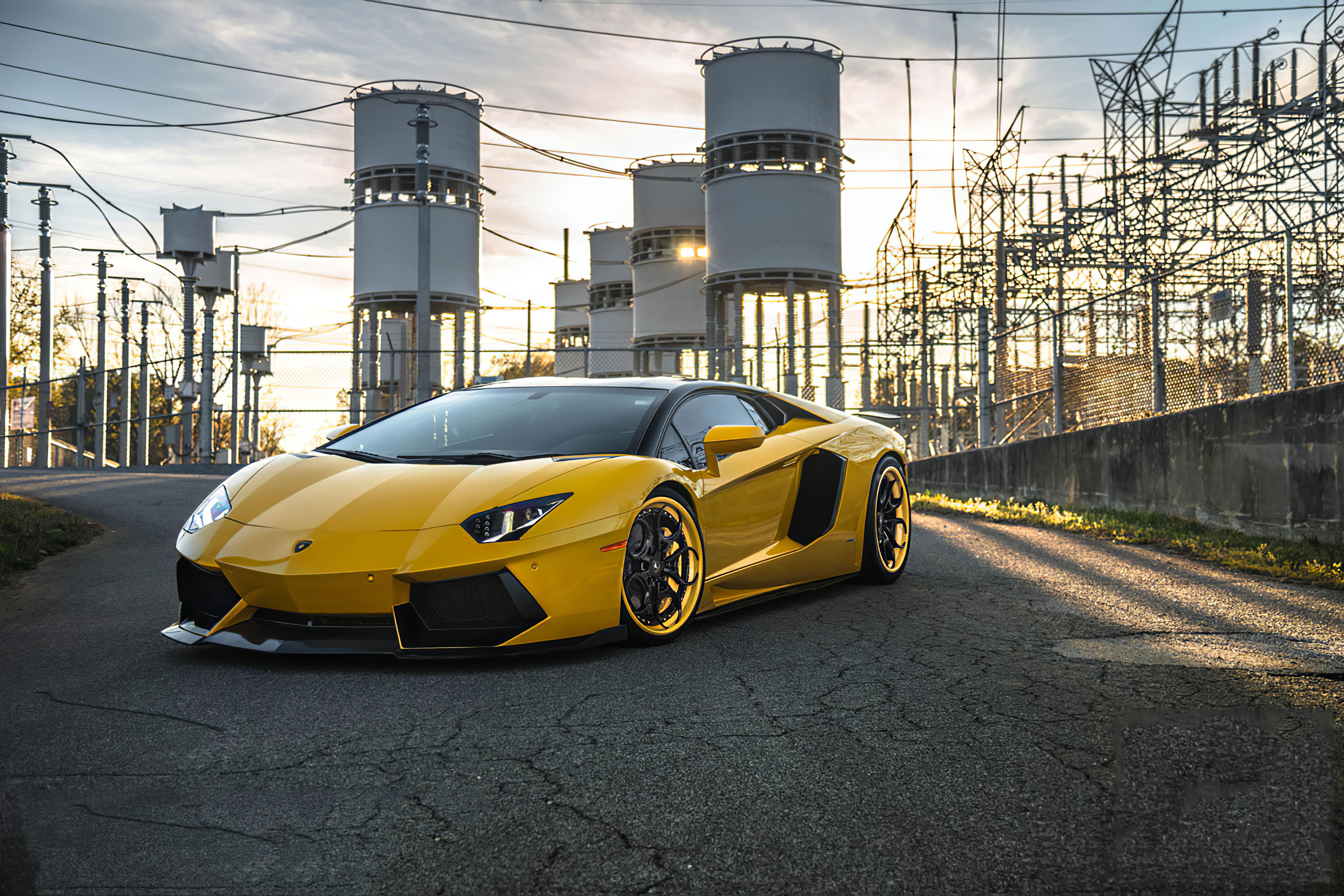 Download mobile wallpaper Lamborghini, Car, Supercar, Lamborghini Aventador, Vehicles, Yellow Car for free.