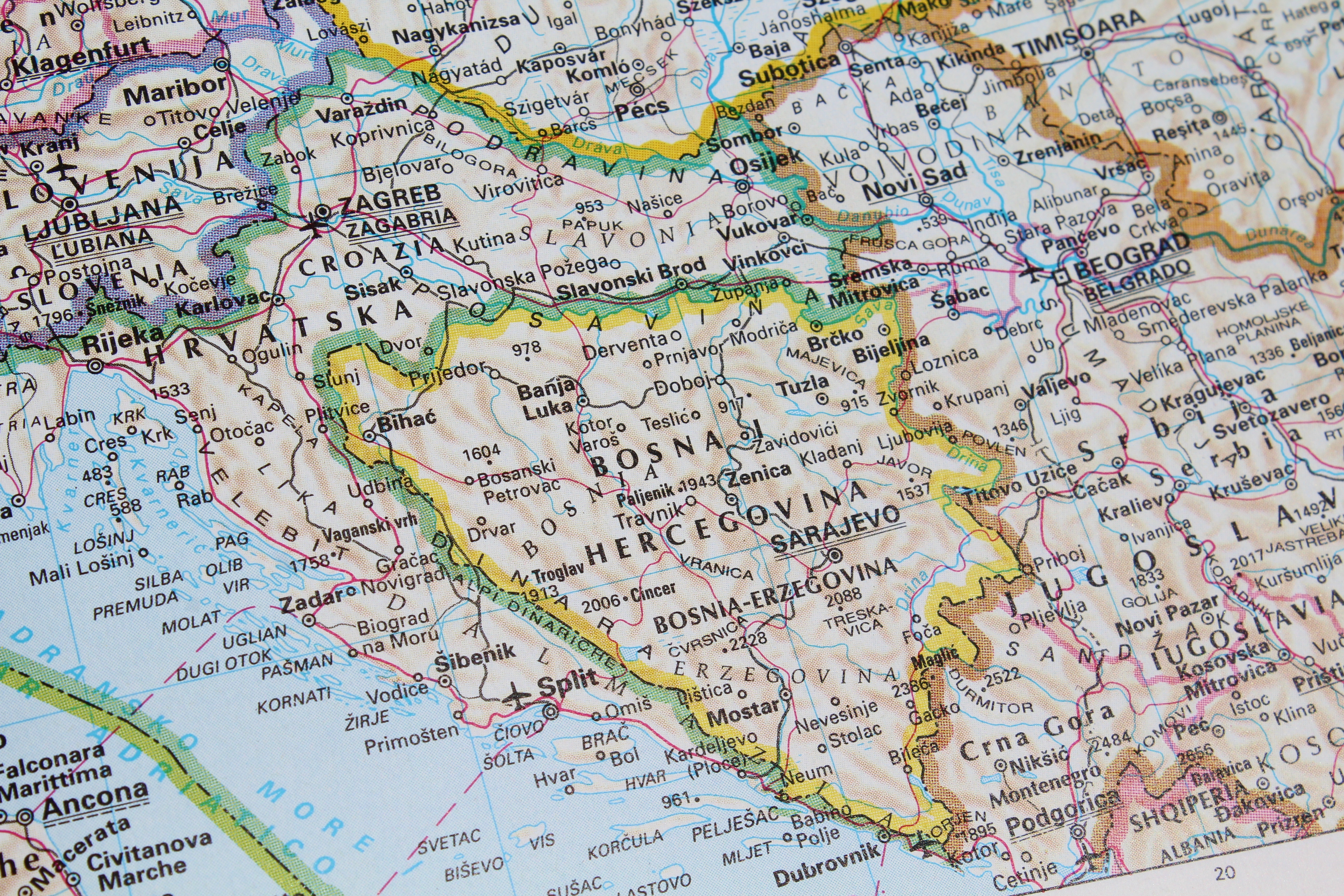 124311 завантажити шпалери різне, подорож, мапа, карта, боснія і герцеговина - заставки і картинки безкоштовно