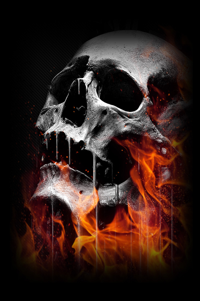 Download mobile wallpaper Dark, Skull for free.